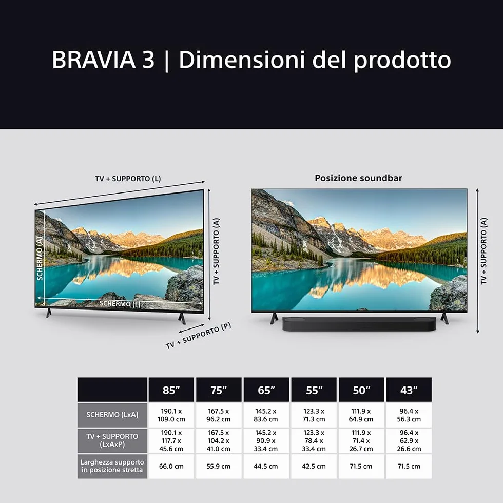 Sony BRAVIA 3 43 cali Direct LED Google TV Dolby Vision Atmos IMAX Enhanced 2025