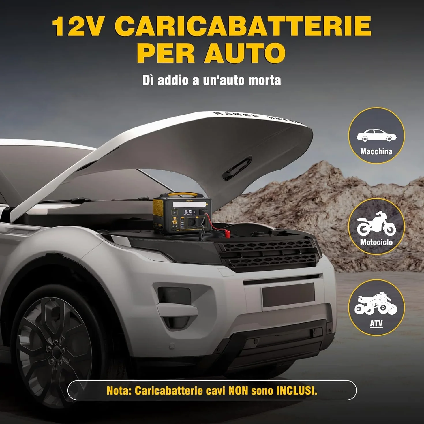 VTOMAN Jump 600X Centrale Elettrica Portatile - 600W/299Wh LiFePO4 Batteria Power Station Generatore Solare, Capacità Espandibile a 939Wh, per Campeggio, Emergenza, Viaggio
