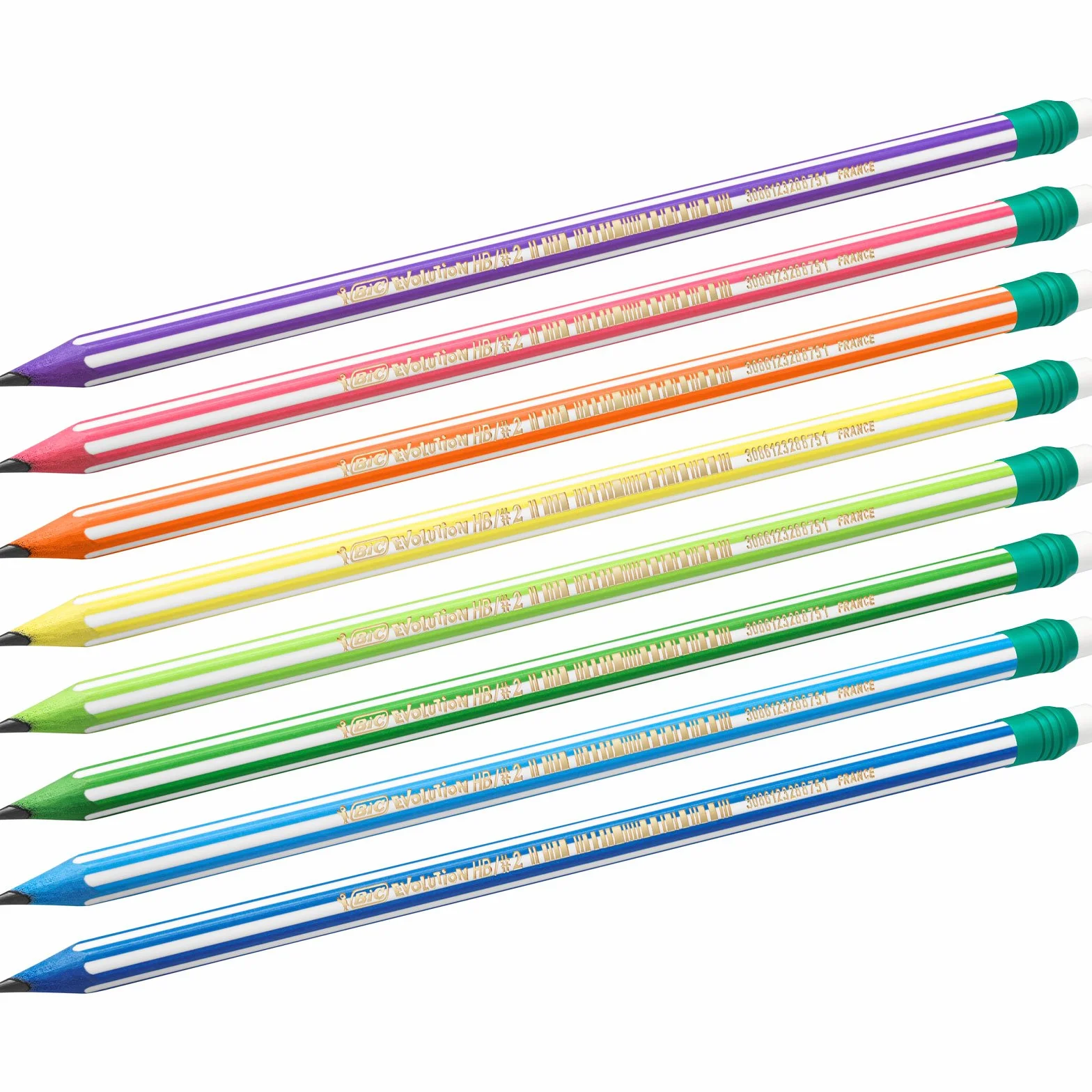 BIC Evolution Stripes 12 matite HB media senza legno infrangibile