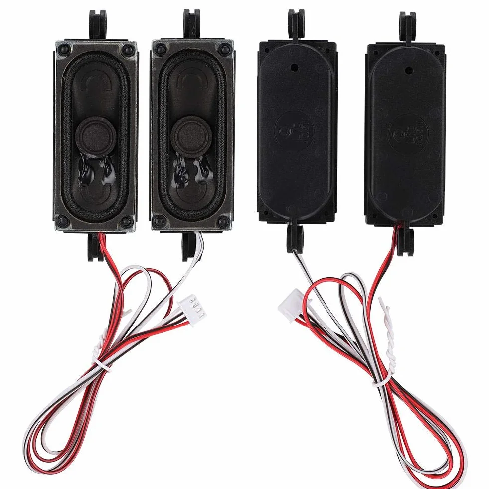 Altoparlante TV ABS Nero 2 Pezzi 4 Ohm 5W 70x30x16mm 450Hz-20KHz