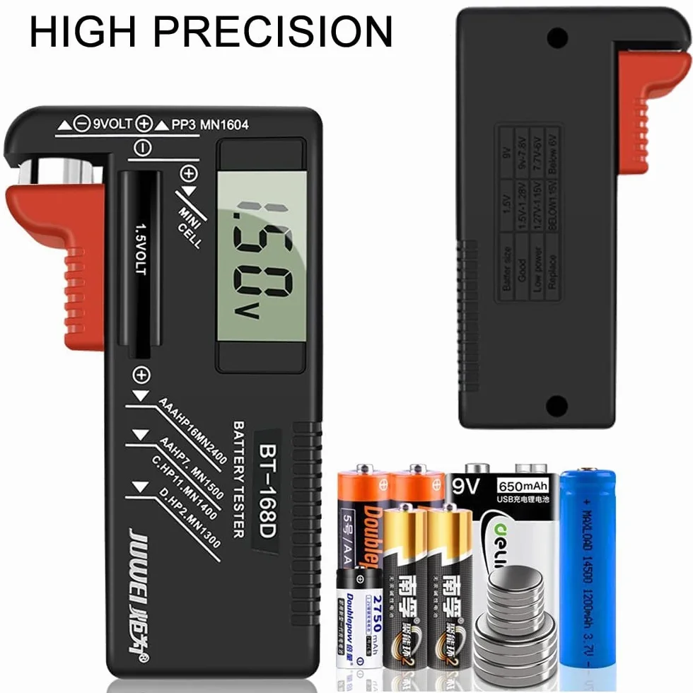 Greluma 2 Pz Tester batteria digitale universale per batterie AAA AA C D 9V 1,5V