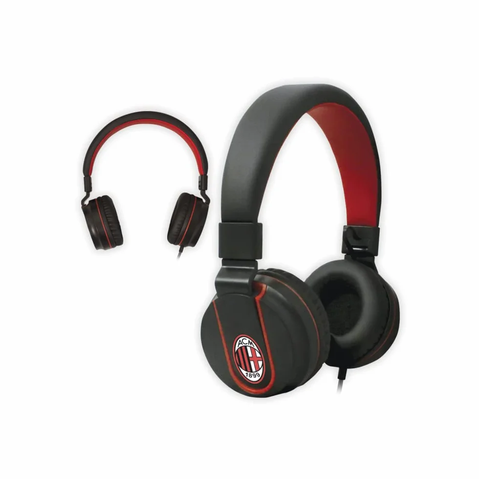 AC Milan IP952 Cuffie Stereo con Filo 1,5m, Cavo AUX 3.5mm + adattatore USB-C