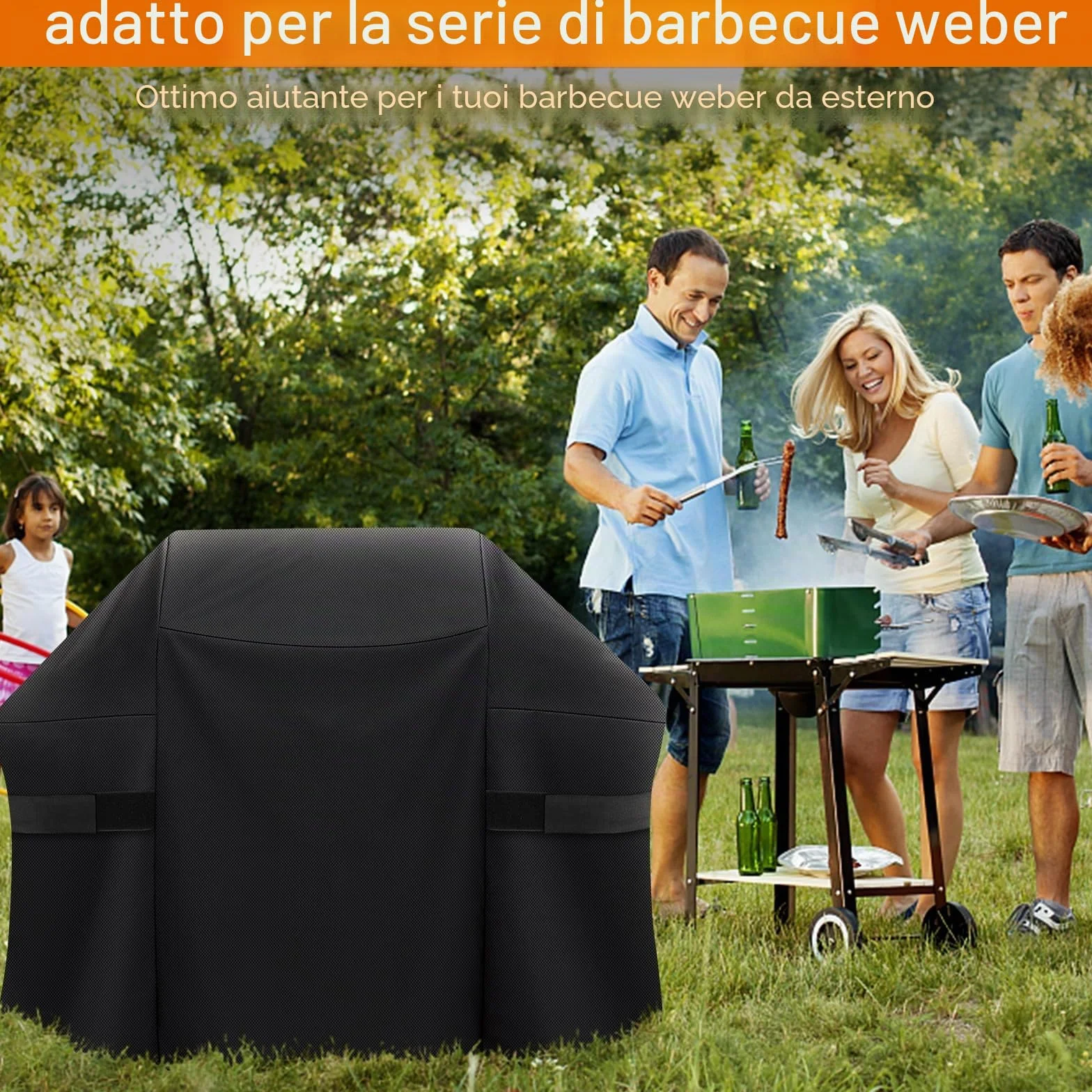 Weber Spirit serie 300 Copertura Barbecue 132 cm Oxford 600D Impermeabile PU
