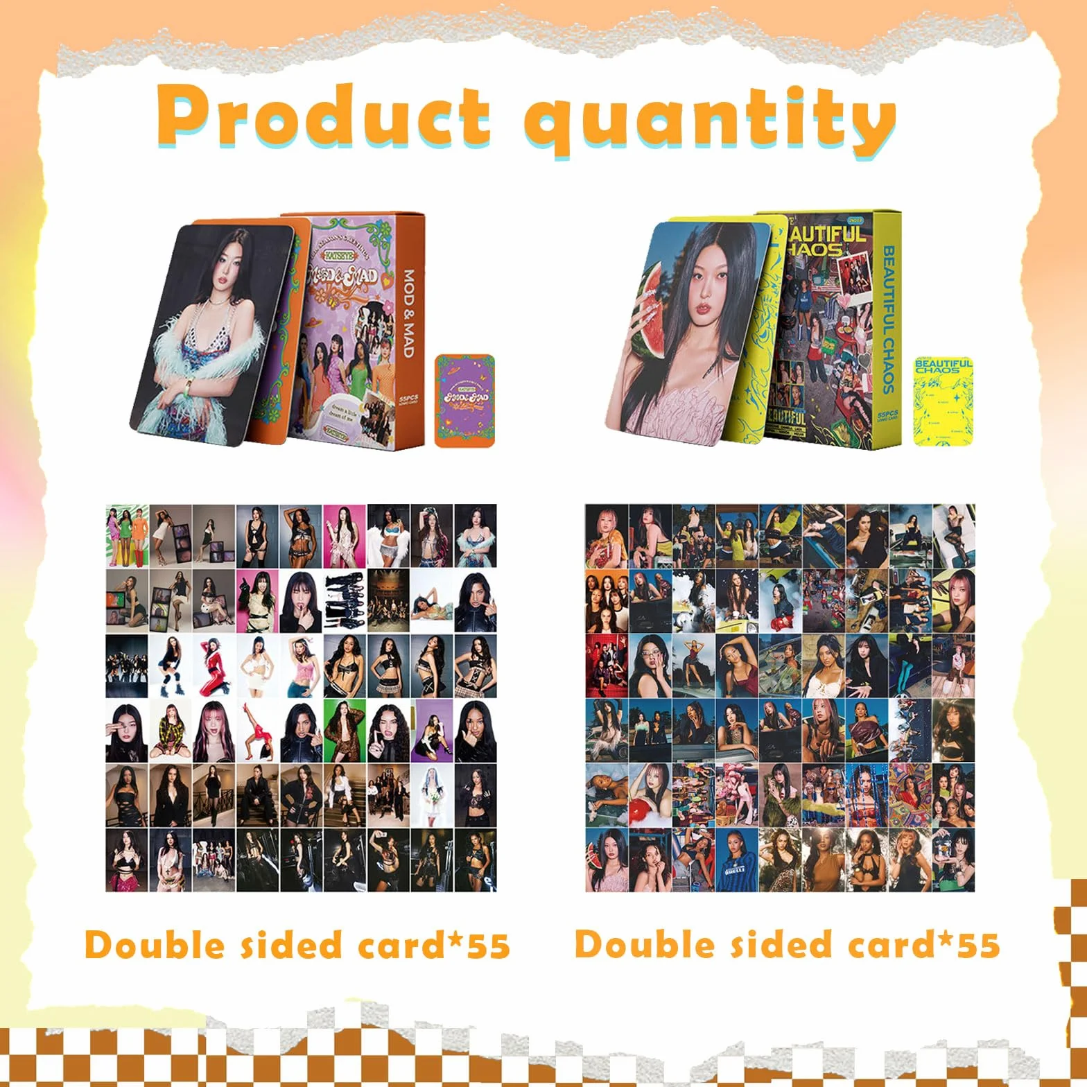 Set di 110 carte KATSEYE, album romanzo merchandising, foto gruppo fronte-retro, regalo fan ragazze