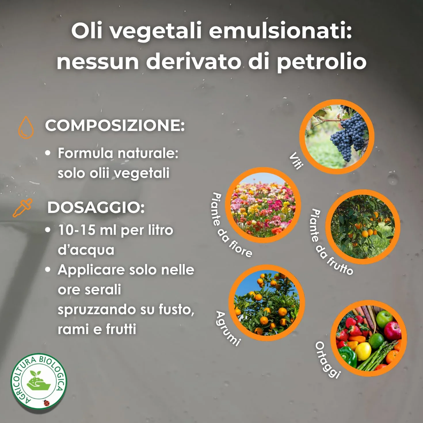 VEGETOL® olio bianco vegetale per insetti parassiti (afidi-cocciniglie) corroborante liquido COLTIVAZIONE BIOLOGICA DI ALTA QUALITÀ (1 Kg)