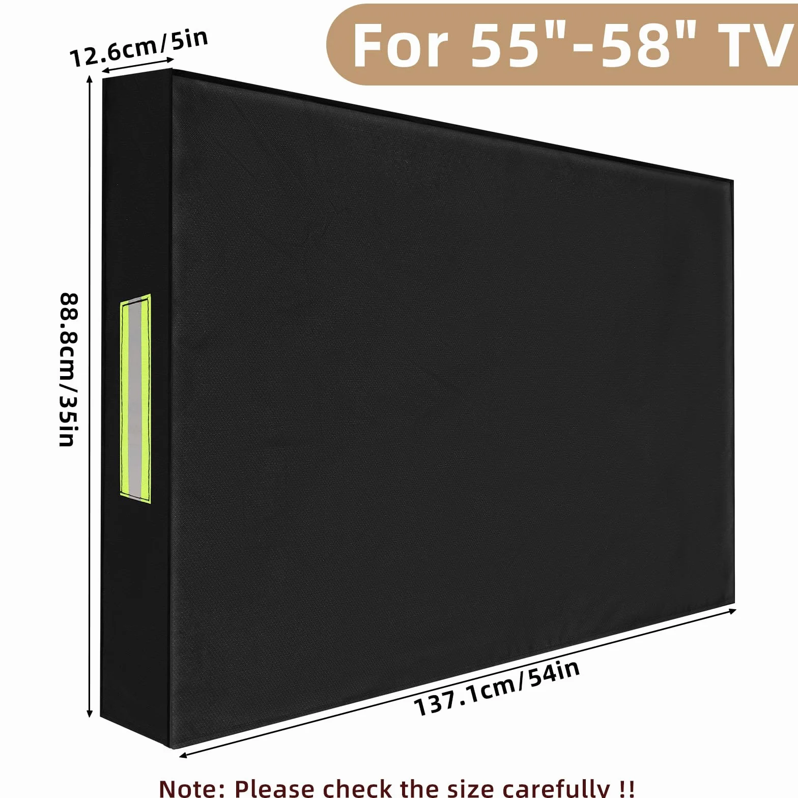 Copertura per TV esterni 55-58 pollici 600D Oxford PVC impermeabile antipolvere universale