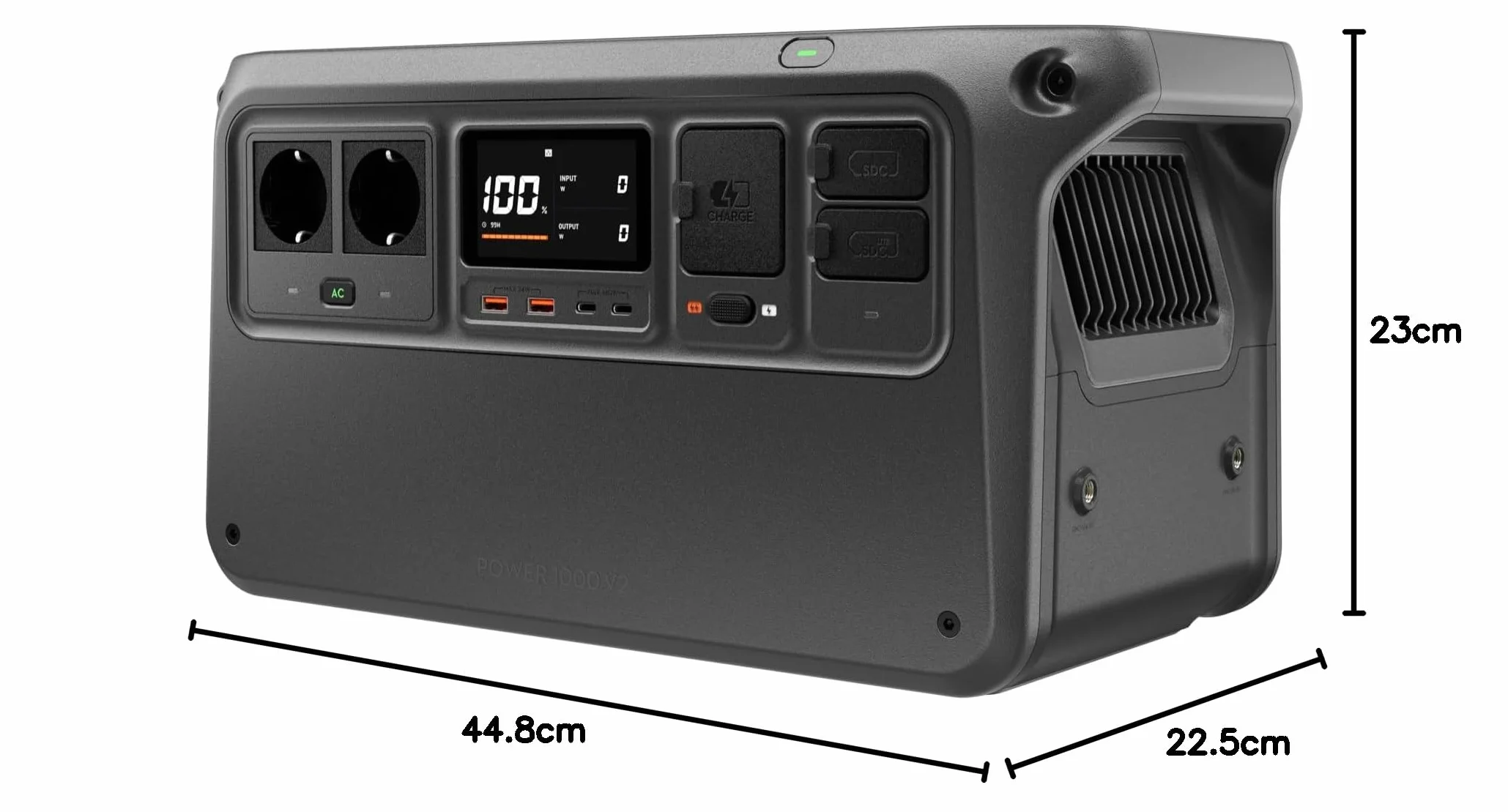 DJI Power 1000 V2 generatore di corrente portatile, centrale elettrica portatile, batteria LFP da 1024 Wh, uscita stabile da 2600 W, ricarica 0-80% in 37 min,power station per casa, camper off-grid