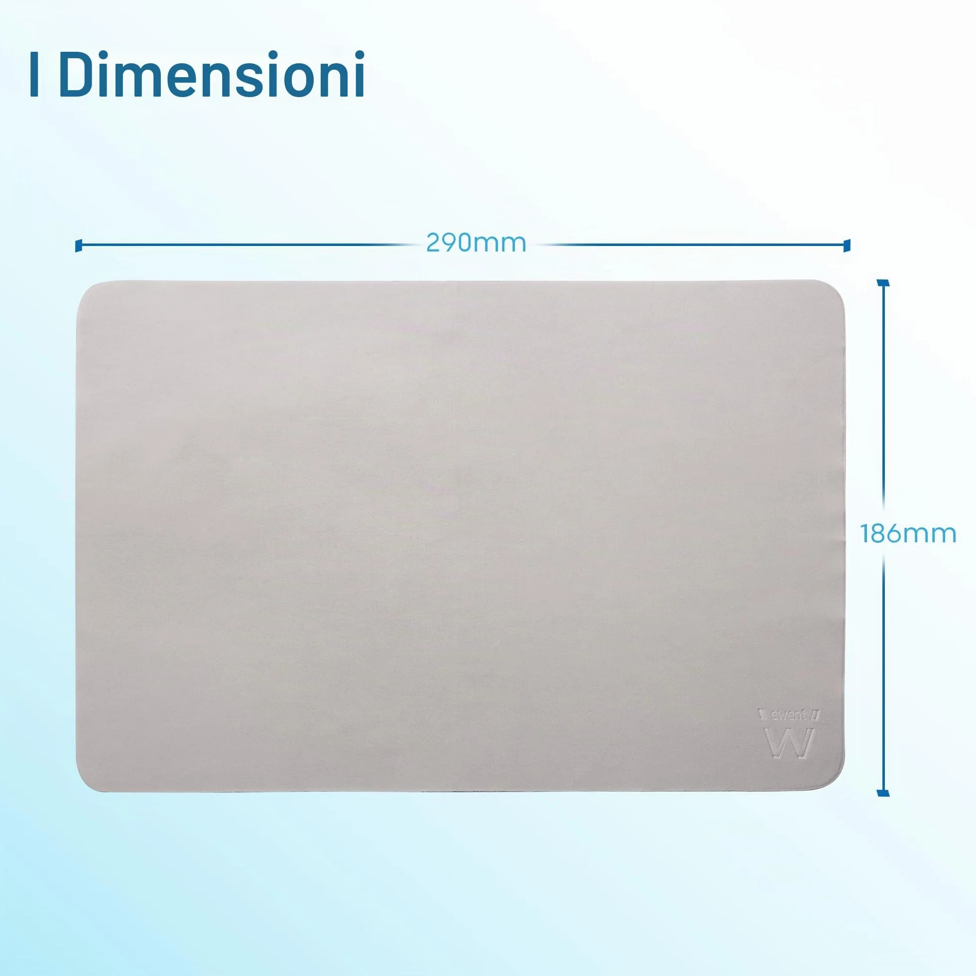 Ewent Fodera in Microfibra e Panno 2-in-1 per Pulizia Laptop 13/15/16 pollici Antistatico Ultra Morbido Grigio 29x18,6 cm