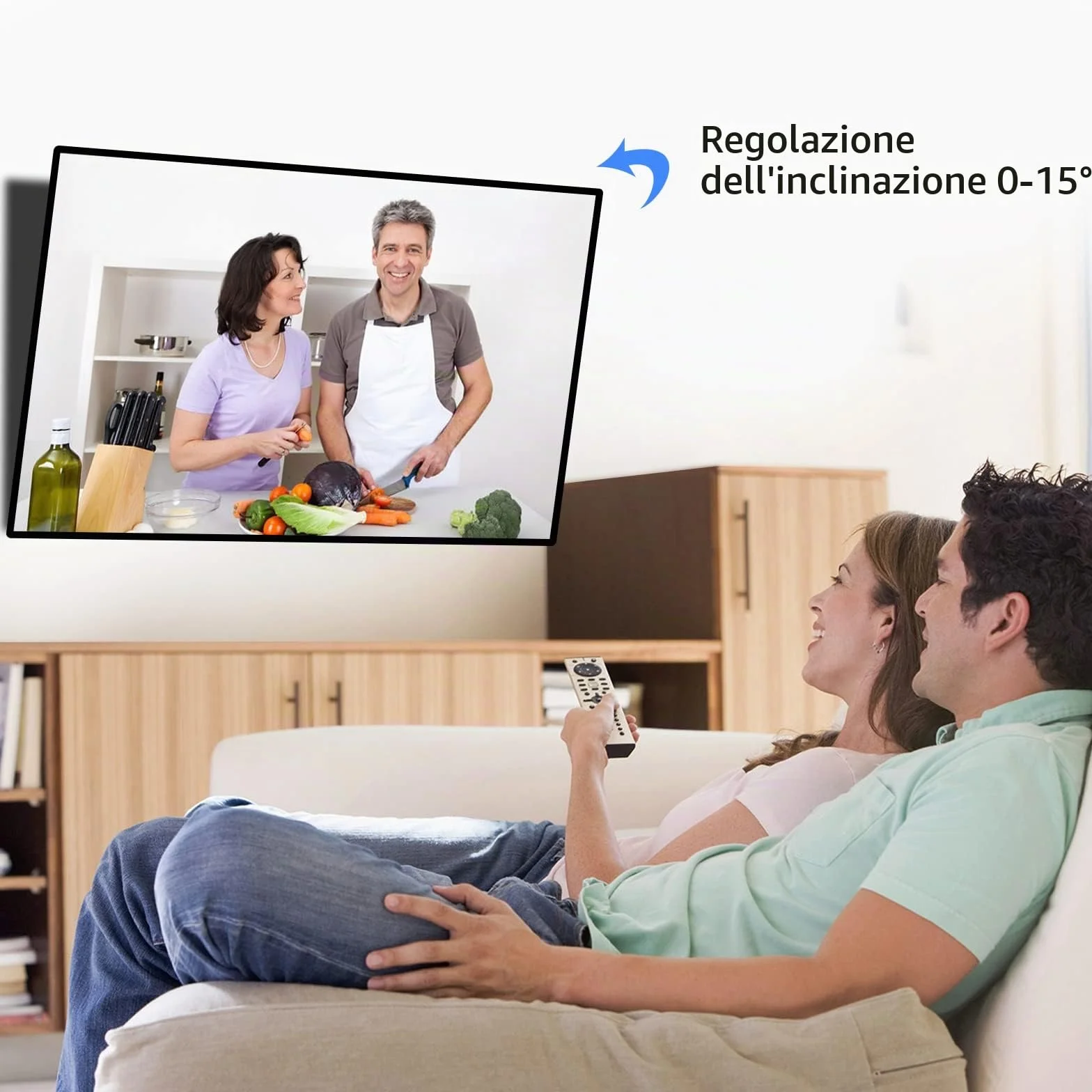 Suptek Supporto da Parete per TV 26-55 Pollici LED HD 4K HDR UHD VESA 400x400mm 45kg