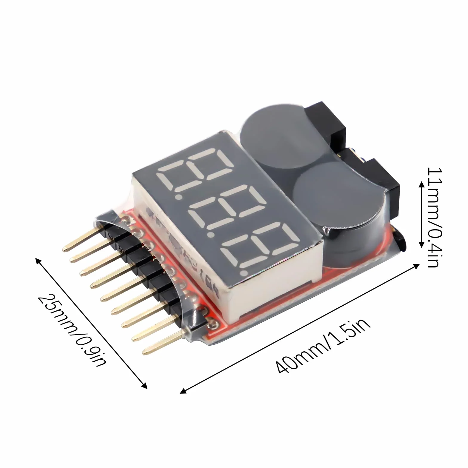 Tester per batteria RC 1-8s 2 in 1 a bassa tensione con indicatore LED per Lipo Life LiMn agli ioni di litio