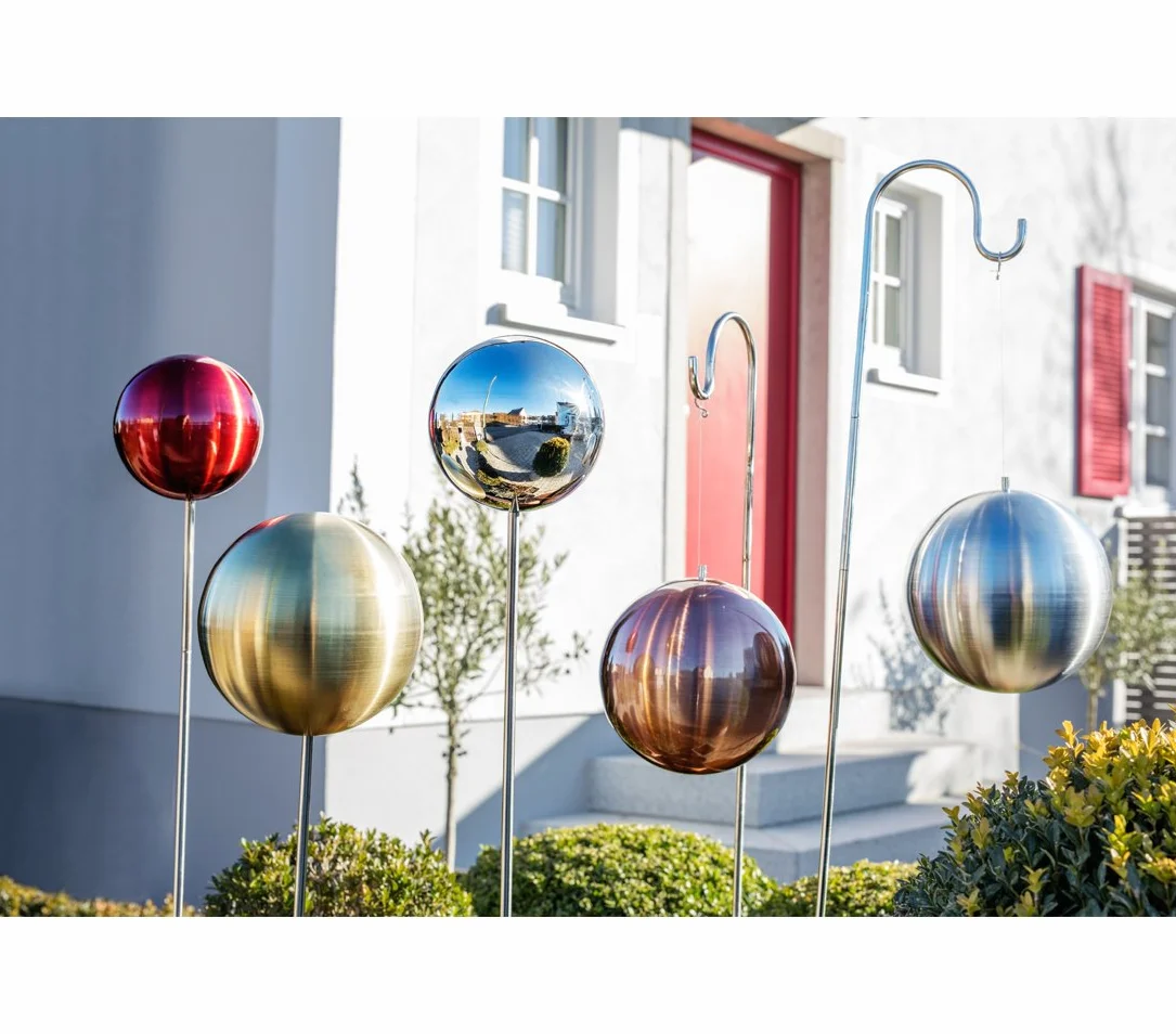 Dehner Sfera in Acciaio Inox Spazzolato, Ø 25 cm, Argento