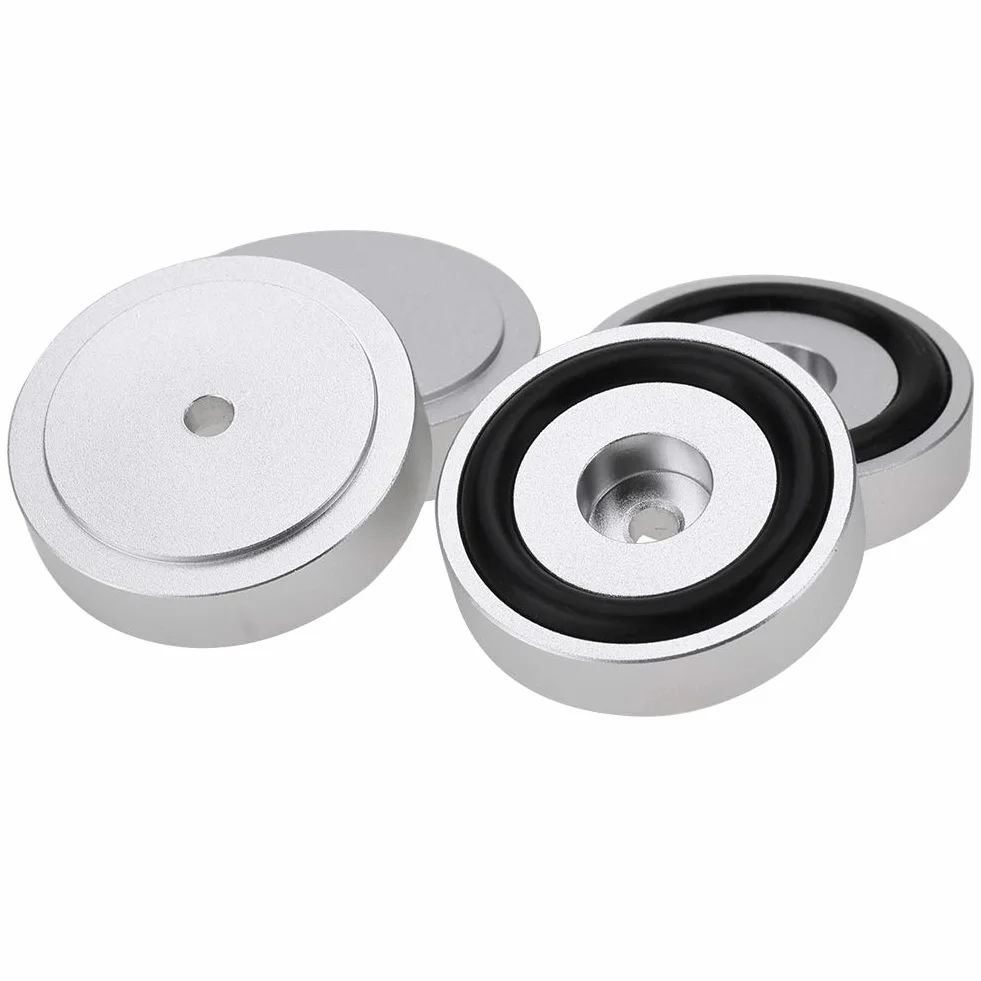 Piedini per amplificatori in lega di alluminio 40 x 10 mm universali argento