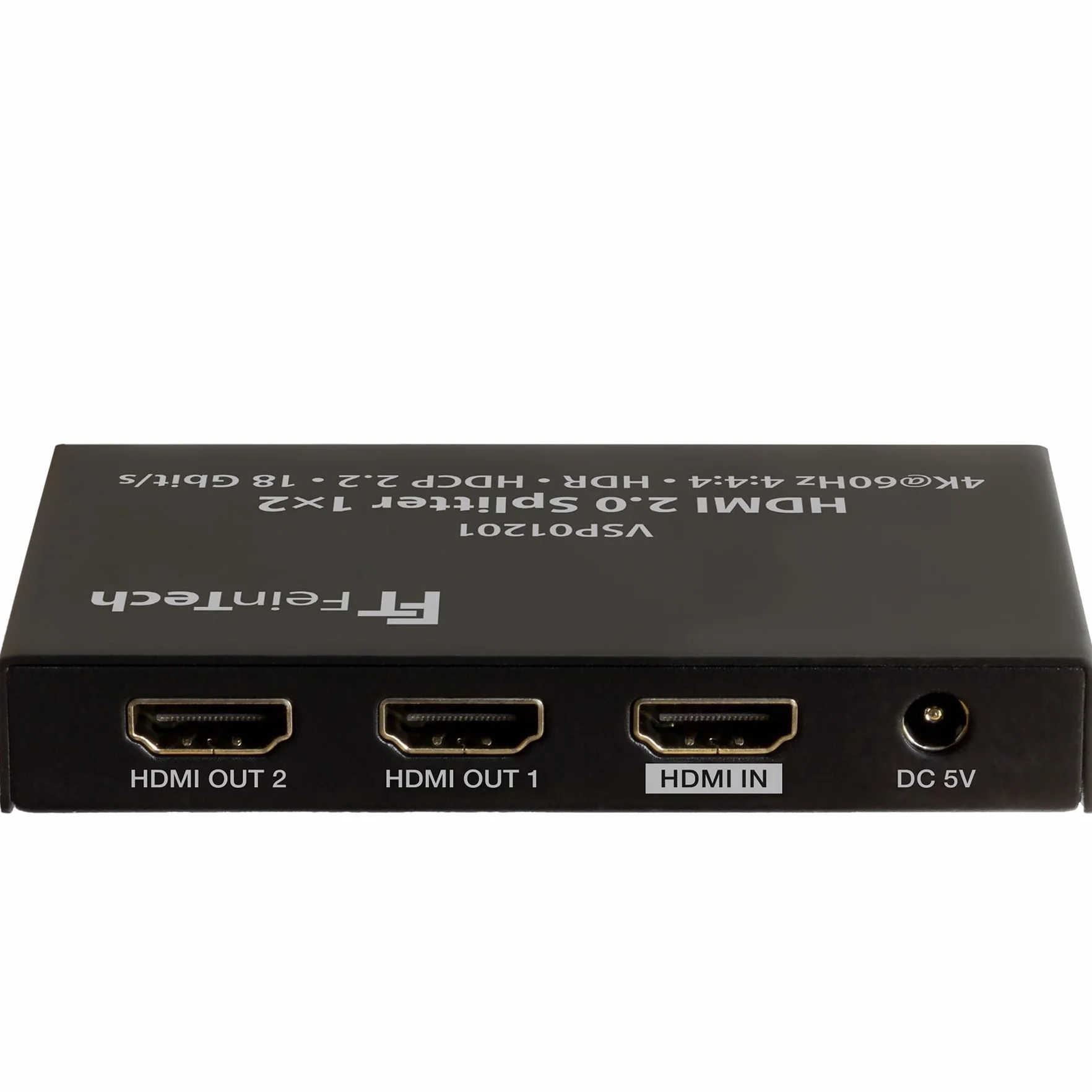 FeinTech HDMI 2.0 Splitter 1 su 2 4K@60Hz HDR 18 Gbps HDCP 2.2 Nero