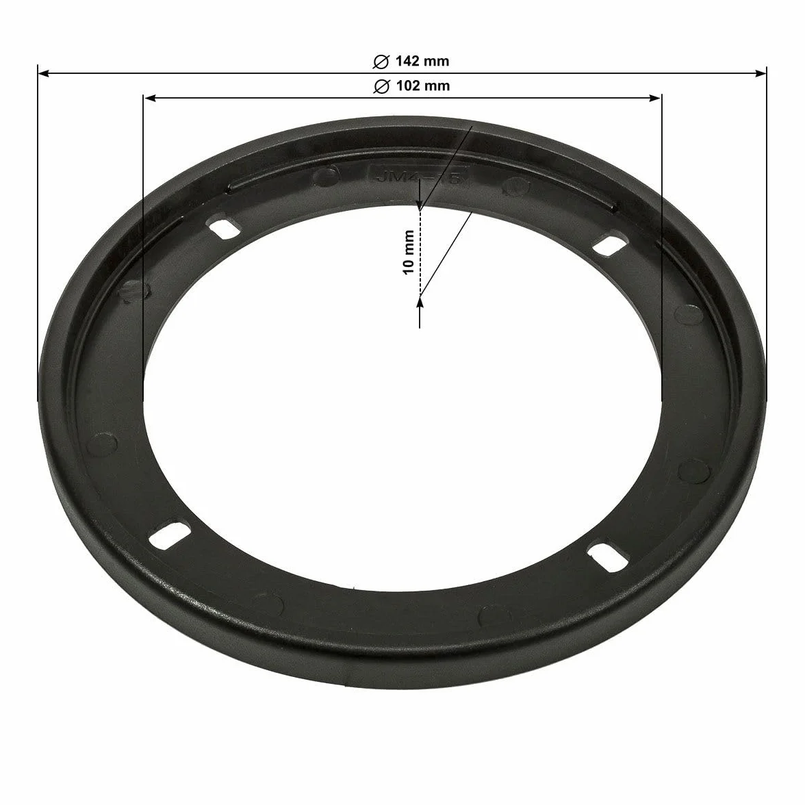 Tomzz Audio Griglia per altoparlante DIN 100mm nero 2 pezzi anello di plastica set griglia metallica