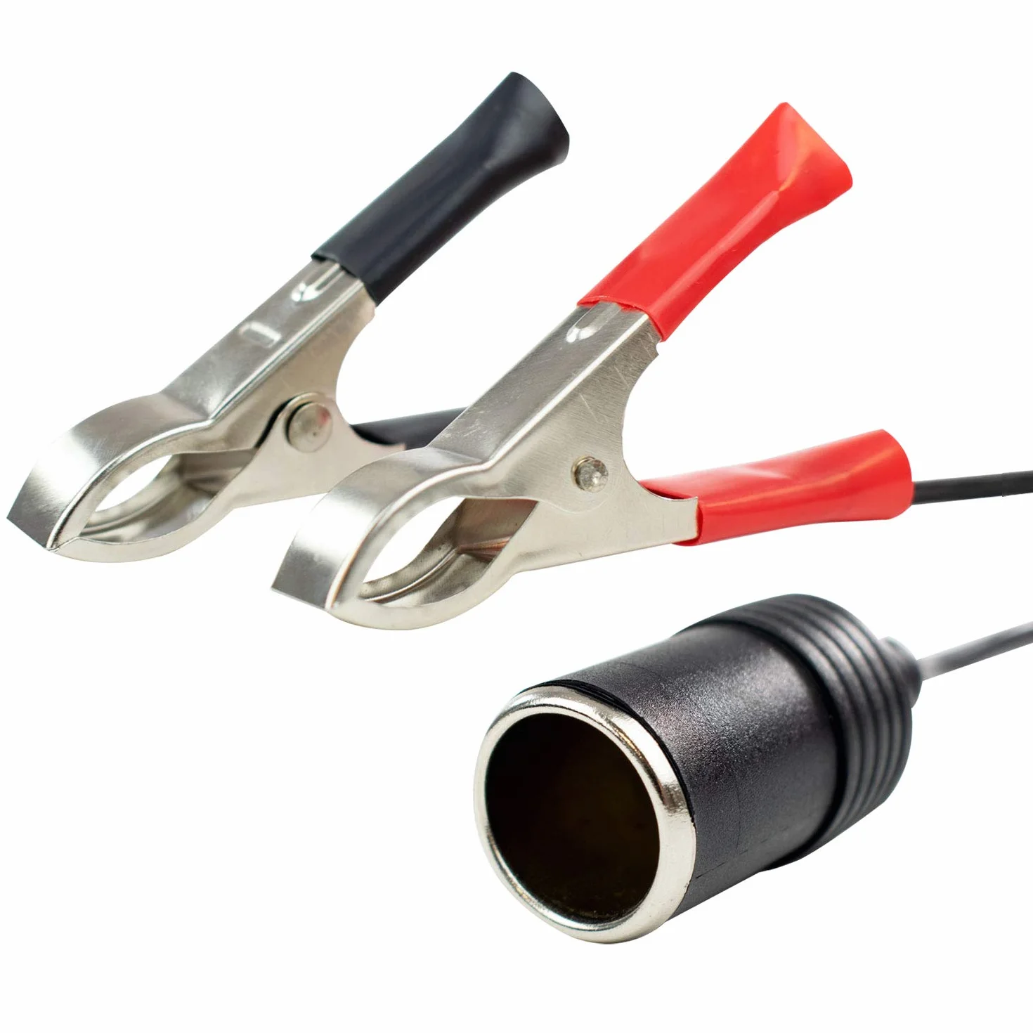 TRIXES Adattatore presa accendisigari 12 V con pinze per batteria auto