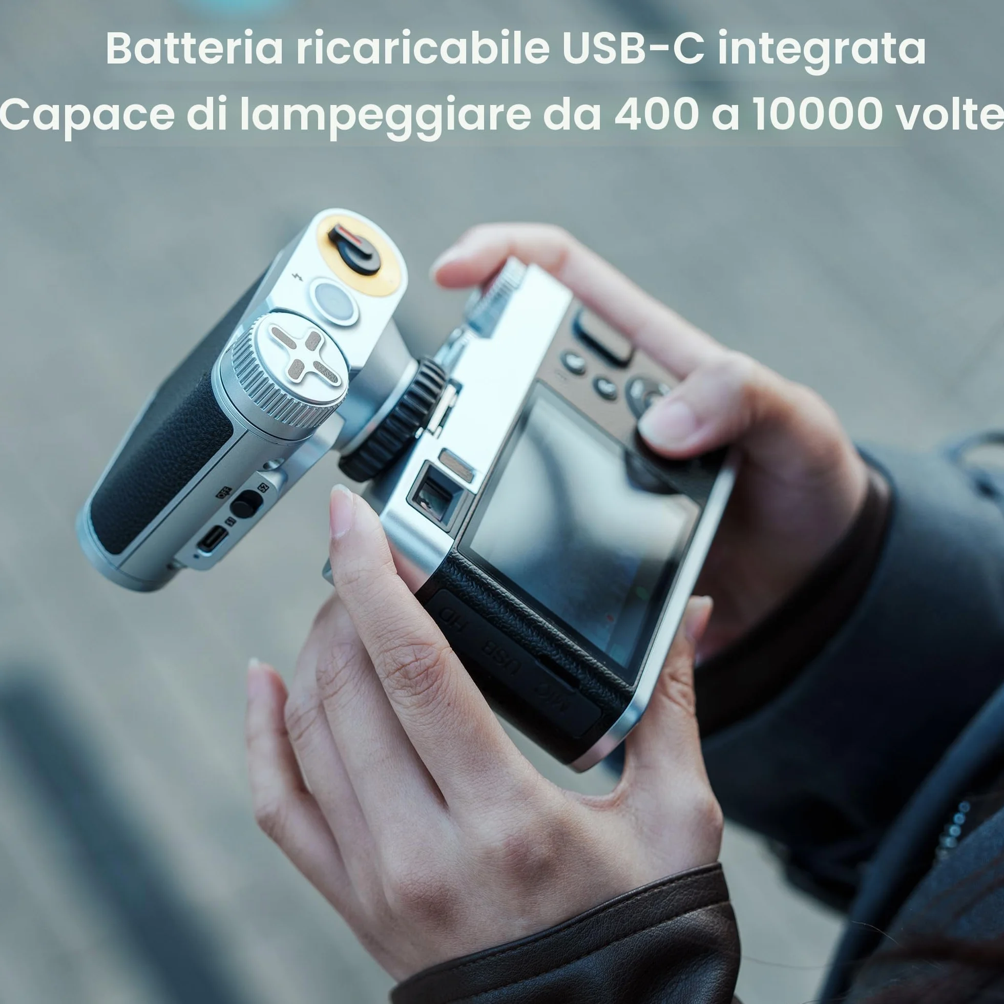 VILTROX Retro Speedlite GN12 Flash per Fotocamera 7 Livelli di Potenza 800mAh S1/S2 Sony Fujifilm Canon Olympus