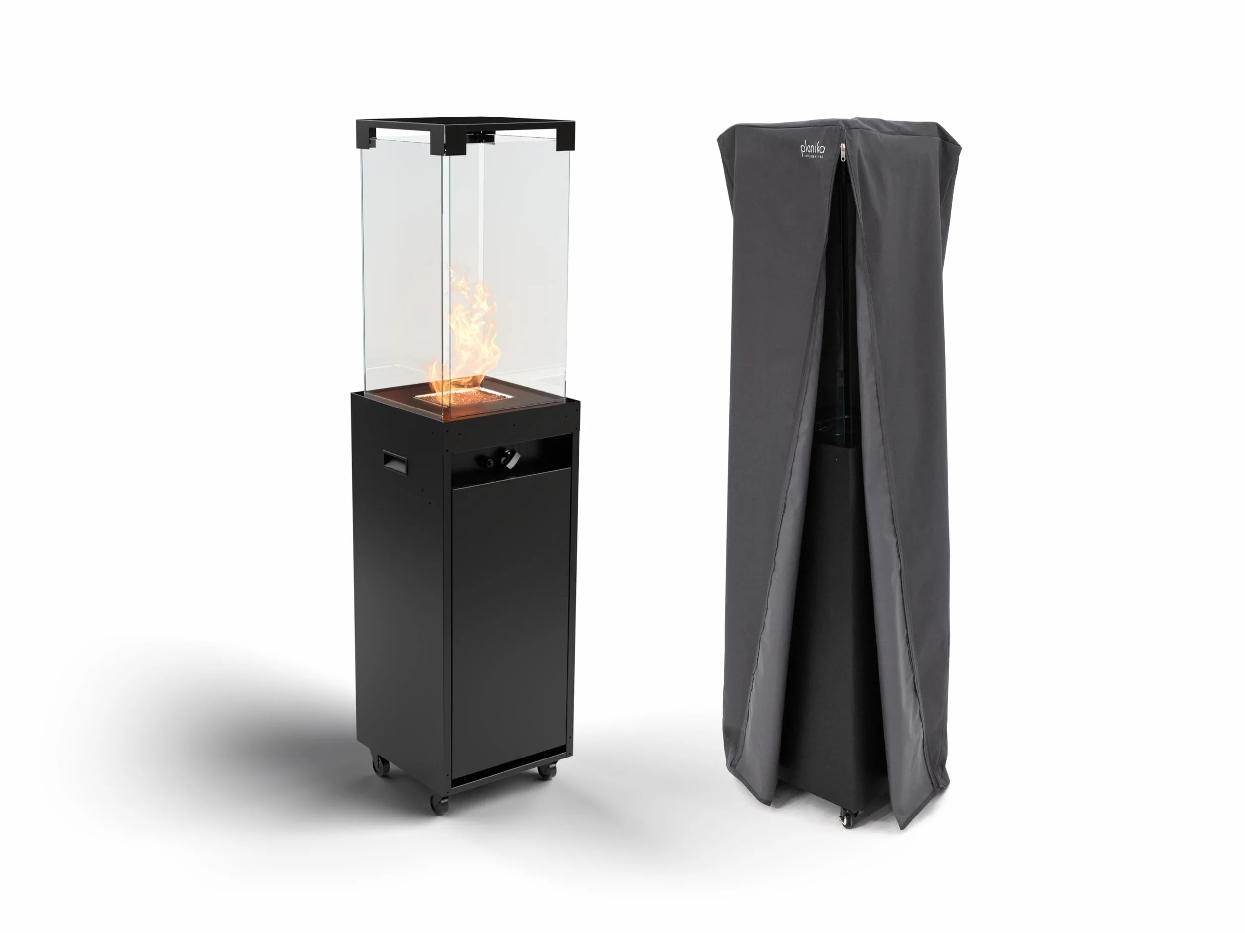 Planika Faro Patio Gas Riscaldatore nero portatile autonomo a propano per giardino terrazza
