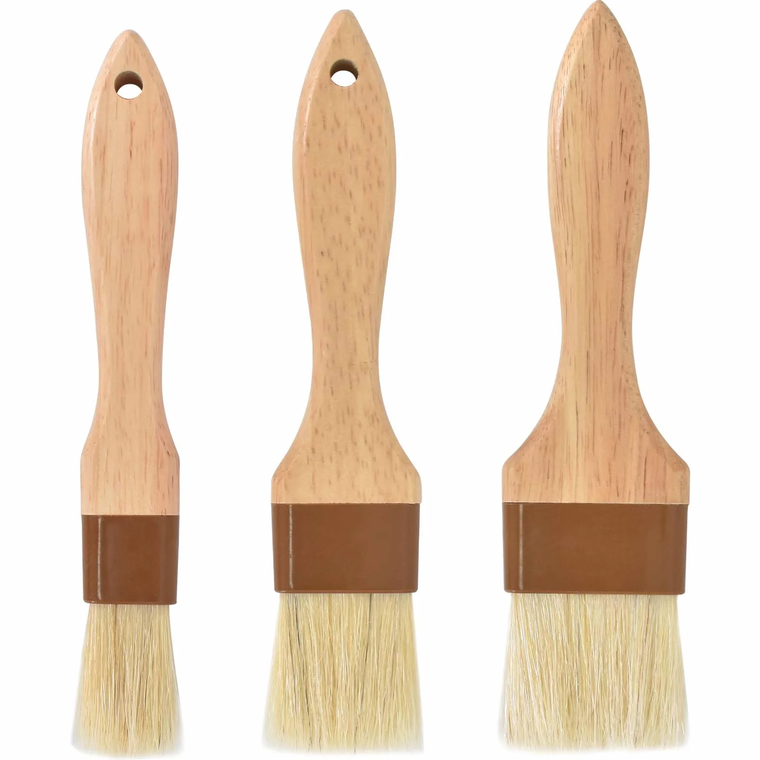 3 Pezzi Pennelli da Barbecue, Pennello per Pasticceria, Spazzola per BBQ, Pennelli per Barbecue per Salse, Pennello da Cucina Olio per l'applicazione di Marinate e Pasticcini per Arrosti Attrezzature