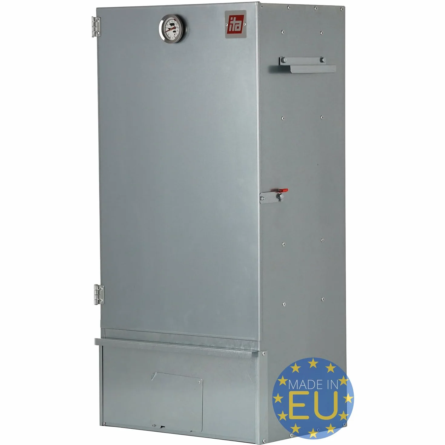 ITA Affumicatore 7001 - Armadio per affumicare premium con 3 ripiani 81 cm - Acciaio legato - Qualità Made In EU Direttamente dal produttore - Fumatore per affumicatura a freddo e a caldo