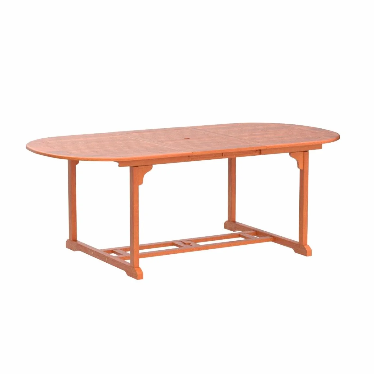 Casaria® Tavolo da Giardino Allungabile 200x100x74 cm Certificato FSC® Legno di Eucalipto Resistente Portata 160kg con Foro Ombrellone per Balcone Terrazza Balcone Esterno