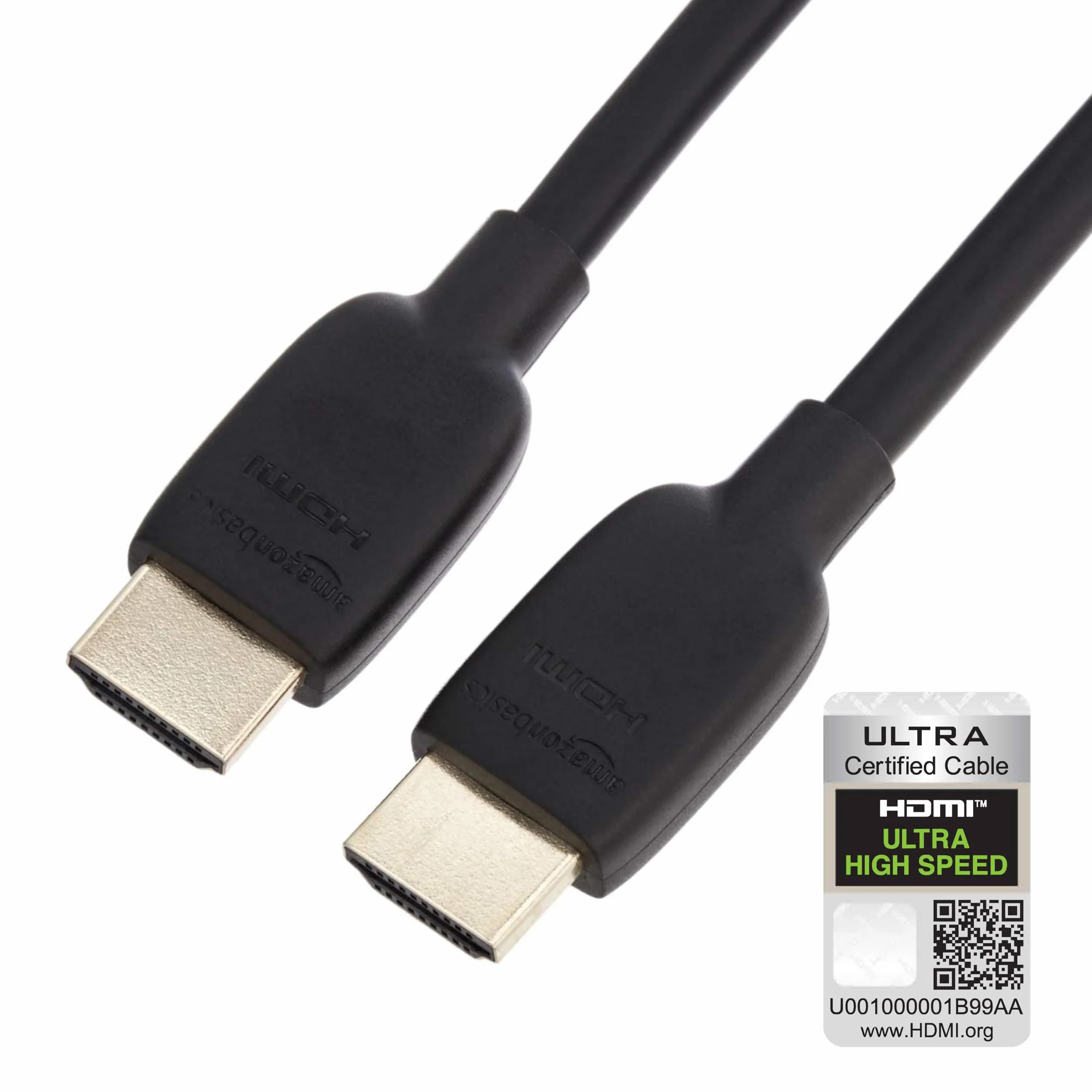 Amazon Basics HDMI Cable 3 Feet HDMI 2.1 48Gbps 8K@60Hz 4K@120Hz Ultra High Speed Black
