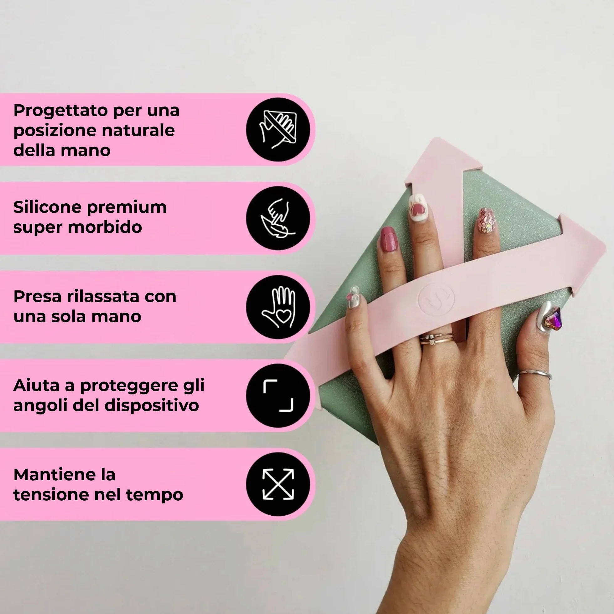 Strapsicle Cinturino per Kindle Paperwhite Gen 11/12 (6,8"/7") & Kobo - Confezione 2 - Grande - Blu Bondi