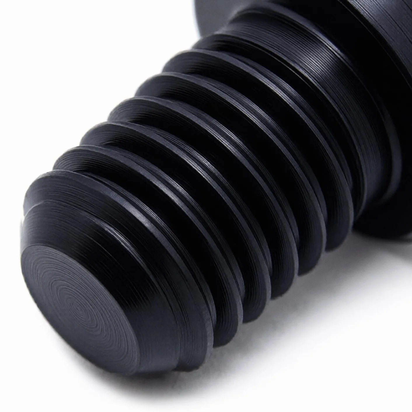 Set di punte e cuscinetti per altoparlanti M6, alluminio nero, Ø10 mm cono con radius pad Ø20 mm, ammortizzatori vibrazioni HiFi
