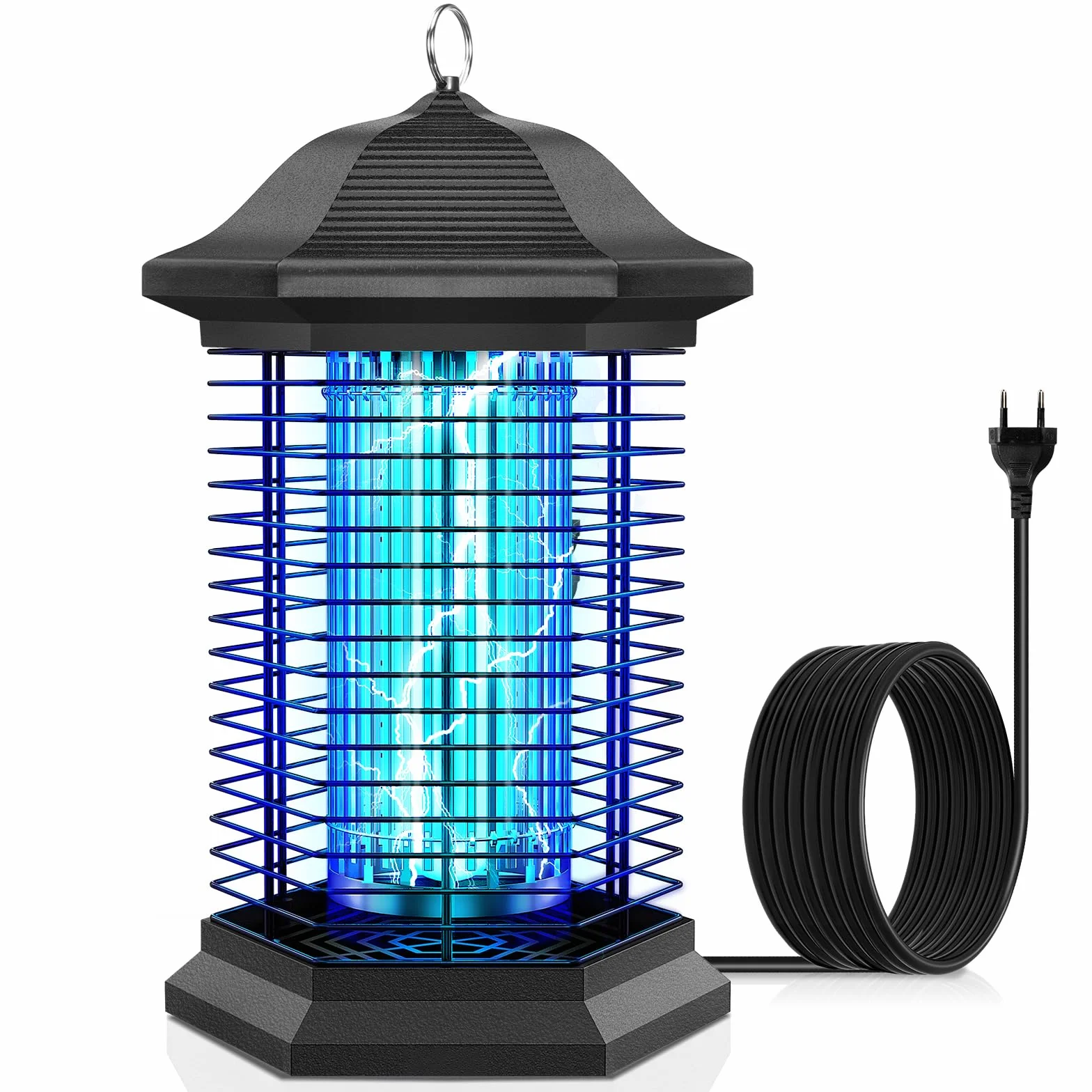 Lampada Antizanzare Elettrica 18W, Zanzariera Elettrica UVA 4400V, Impermeabile IPX4, Fino a 120 m², per Interni ed Esterni