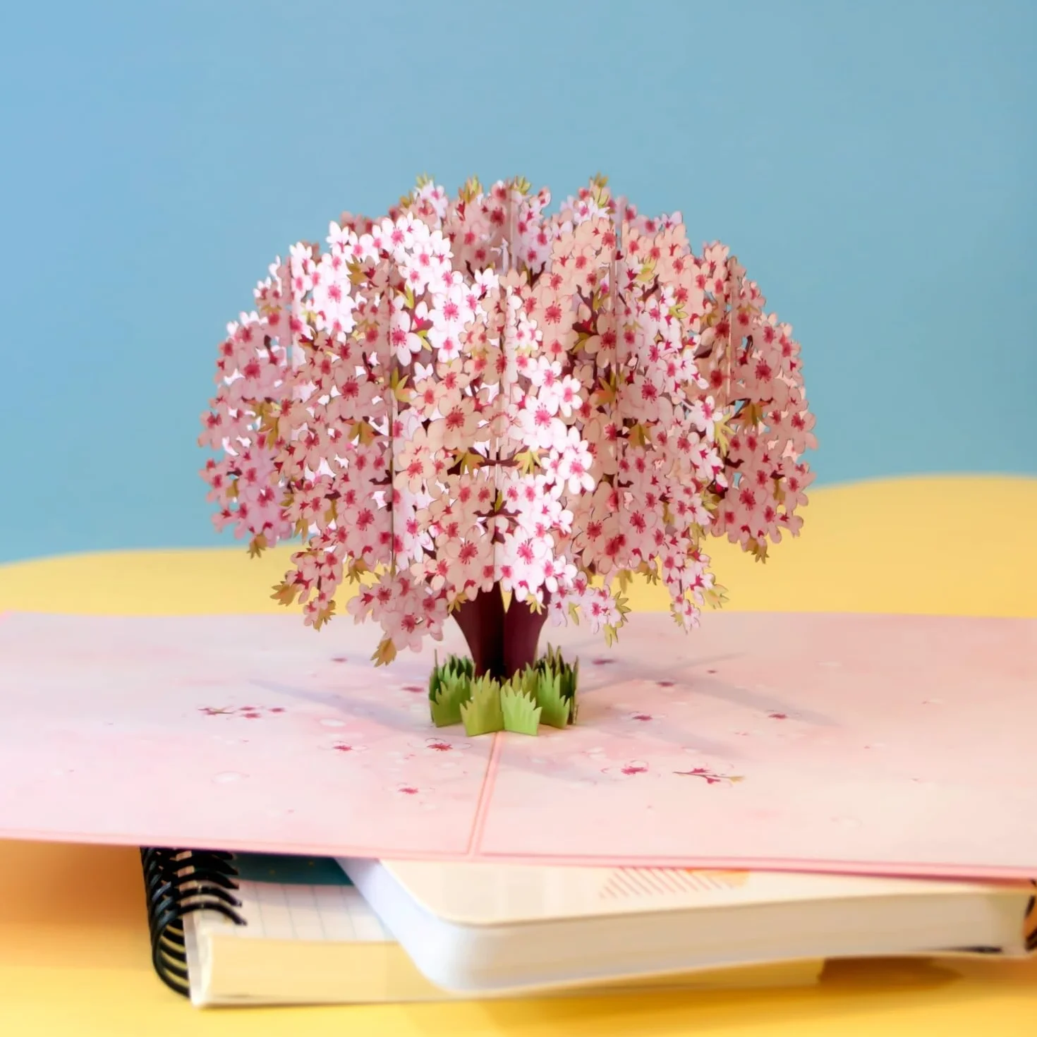 Papercrush Biglietto Pop-Up Sakura 3D Cartolina Auguri Fiori Ciliegio Regalo Compleanno Donna