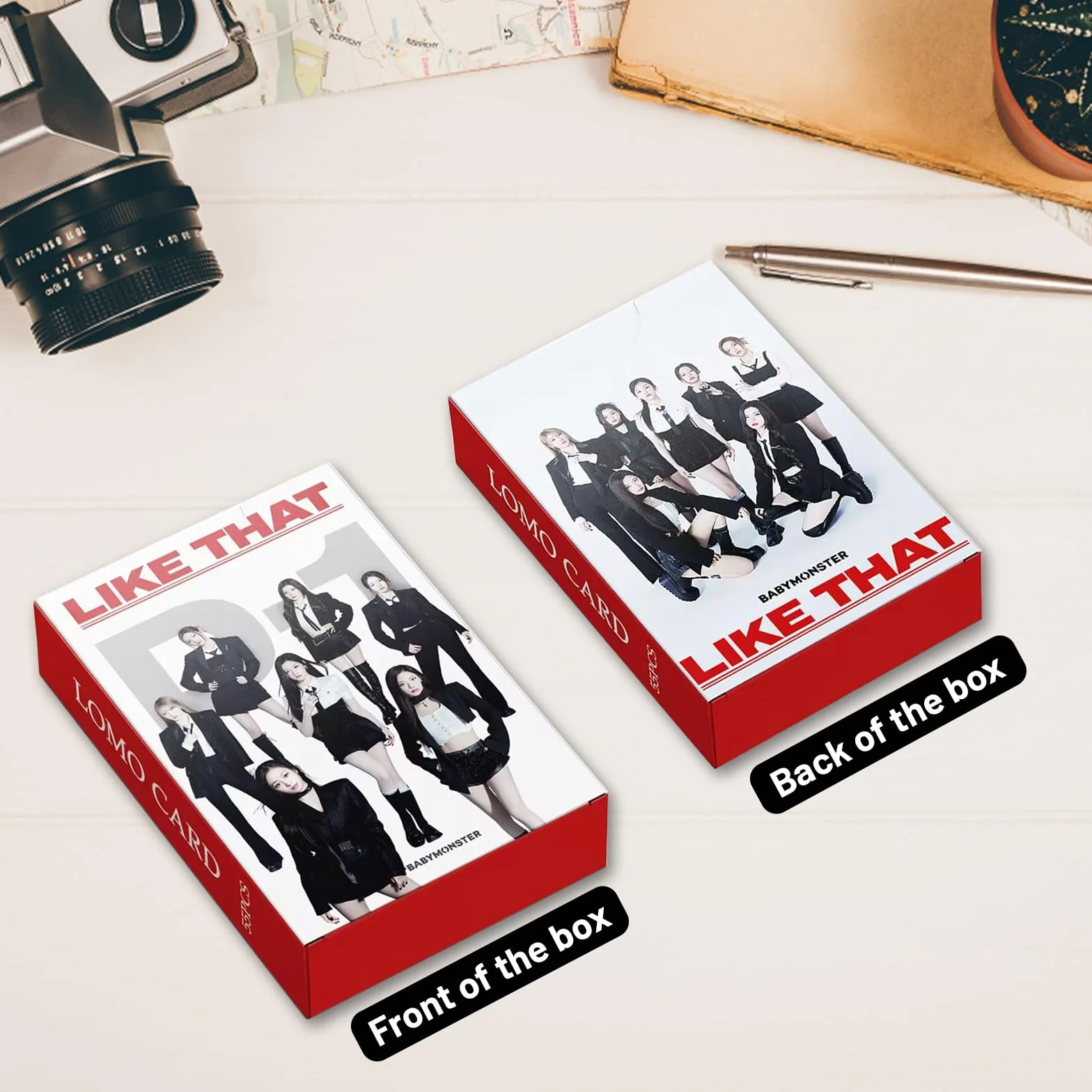 Baby-Monster Kpop Album "like that" fotografico 55 PCS con mostro del bambino motivo