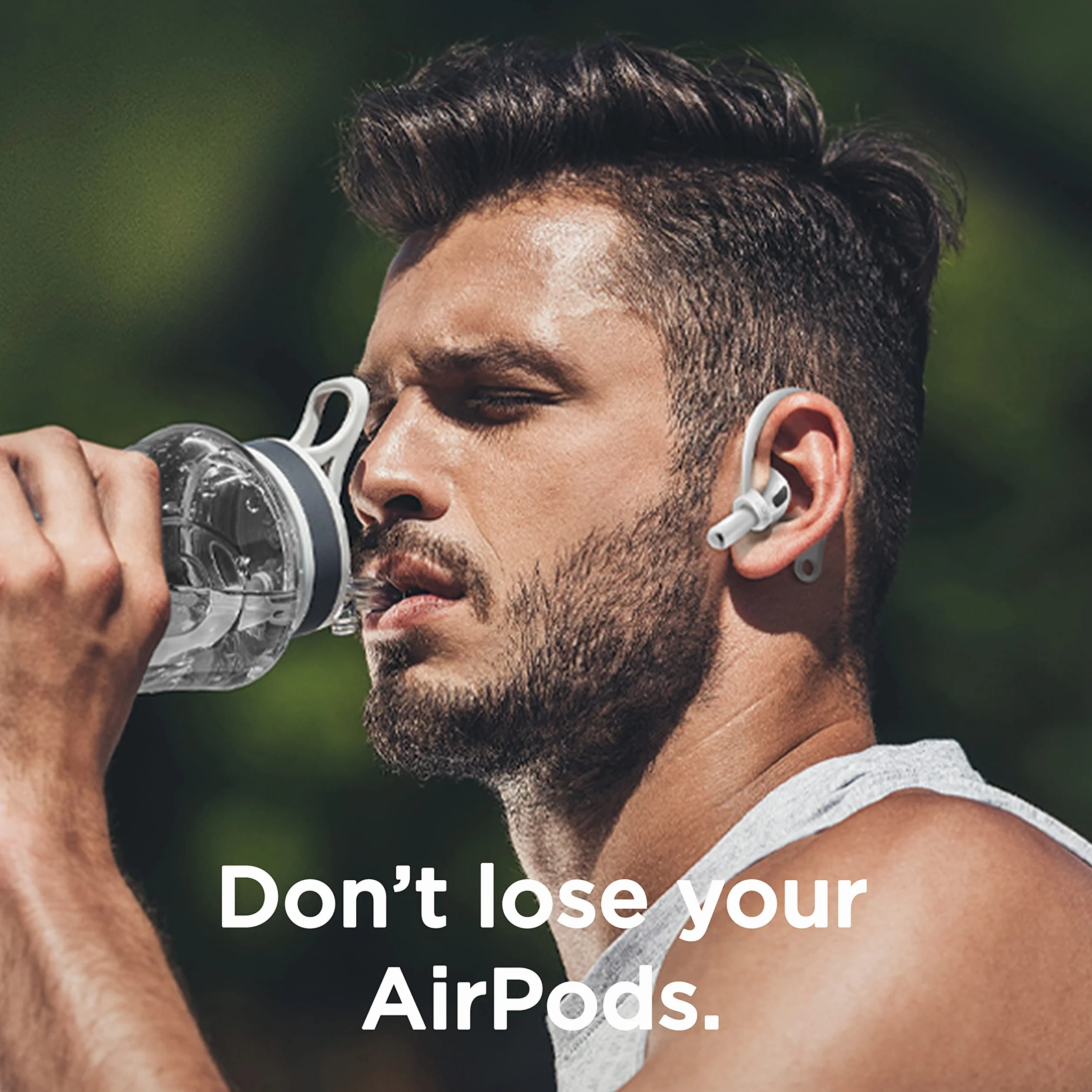 elago EarHooks Ganci Auricolari Compatibili con Apple AirPods Pro 3/2/1 e AirPods 4/3/2/1, Supporti Antiscivolo in TPU per Sport, Bianco