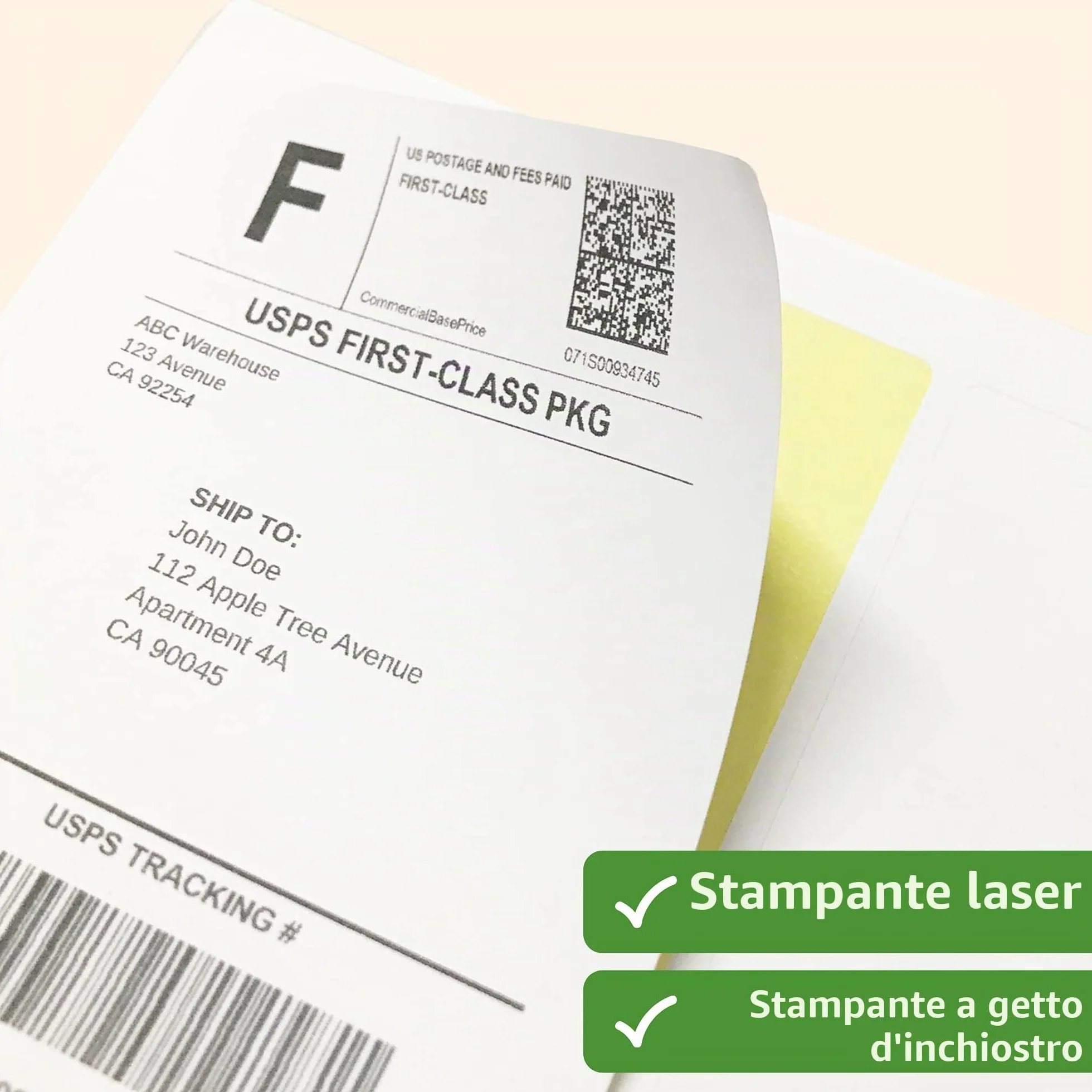 Carta Adesiva A4 Stampabile 25 Fogli Etichette per Stampante