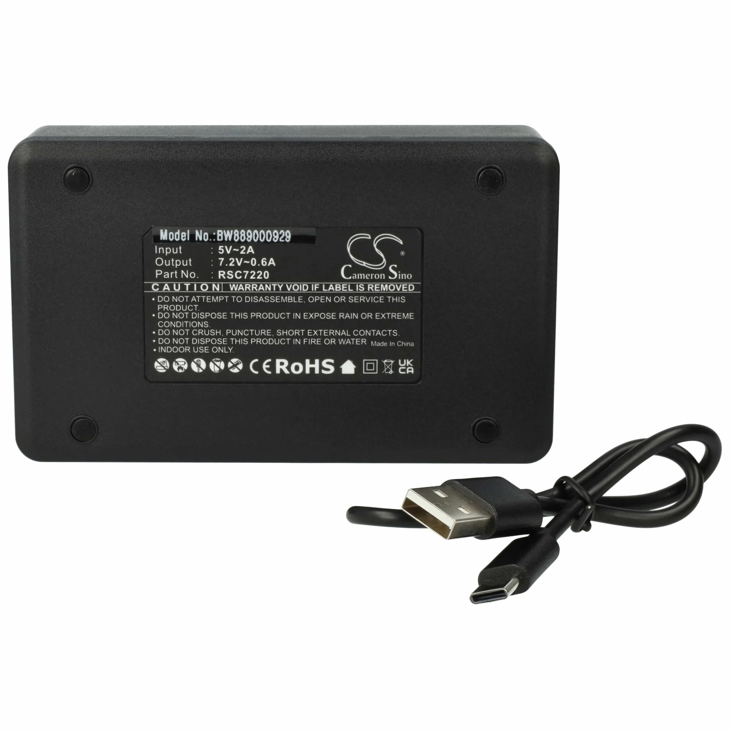 Scanreco EA2512 BS590 Cifa EEA2512 Caricabatterie doppio 7,2V 0,6A con cavo USB-C