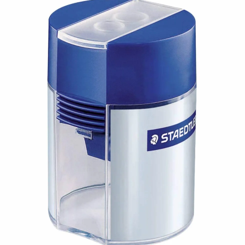 Staedtler Temperamatite A Due Fori Con Serbatoio 512 001, Blu Argento, 41 x 58 x 41 Mm
