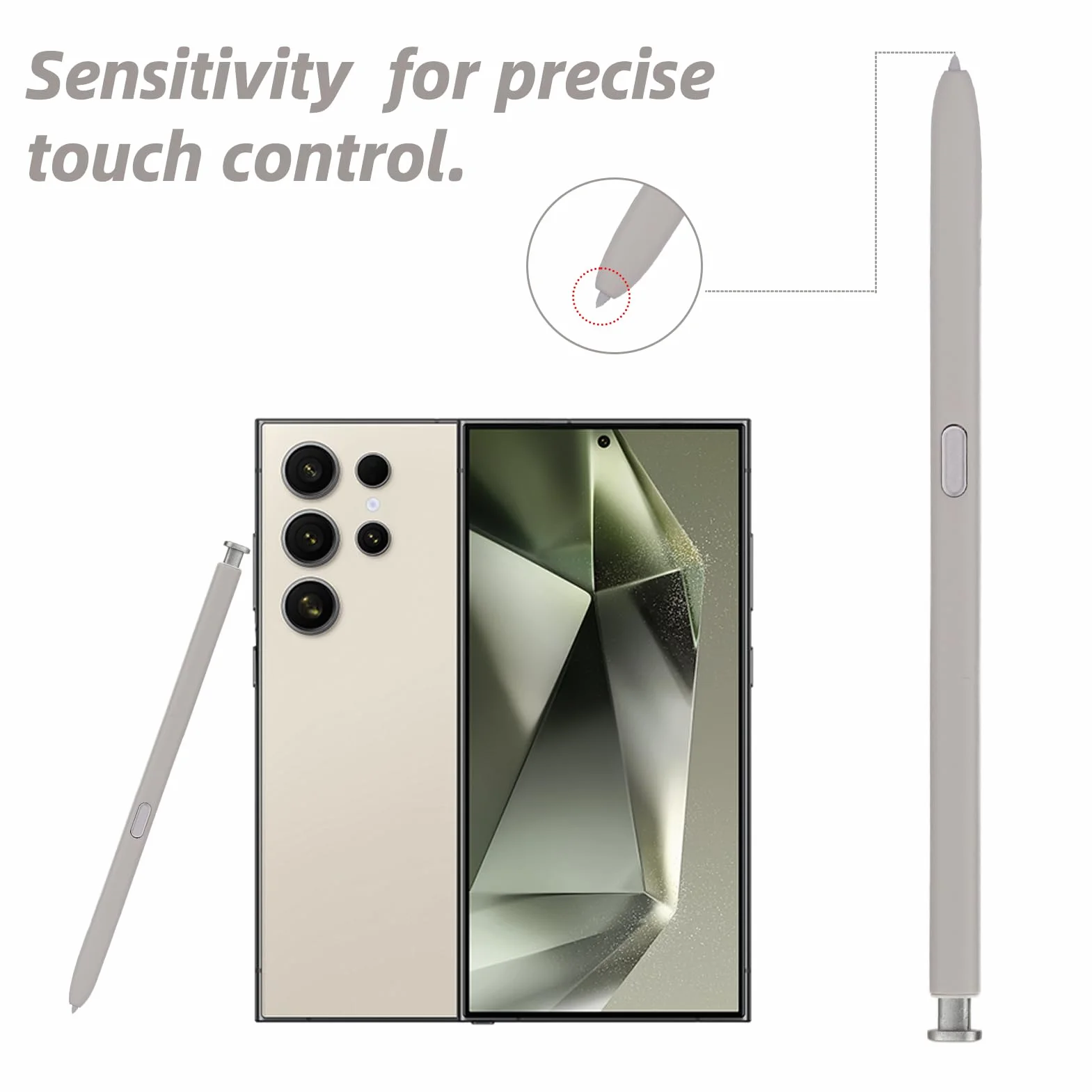 S pen Pennino capacitivo di ricambio per Galaxy S25 Ultra, compatibile con Samsung Galaxy S25 Ultra, Grigio