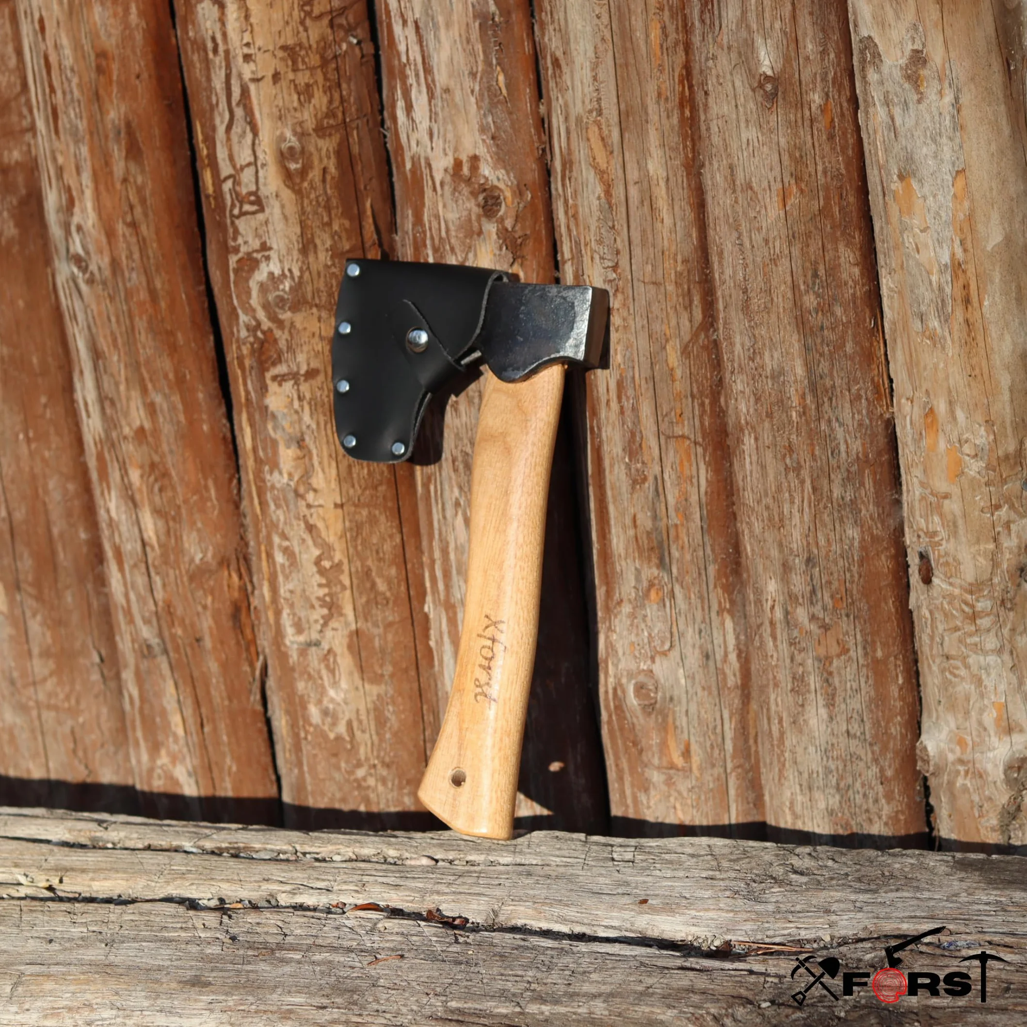 Xforst Ascia Vikinga sopravvivenza a mano manico legno 27cm
