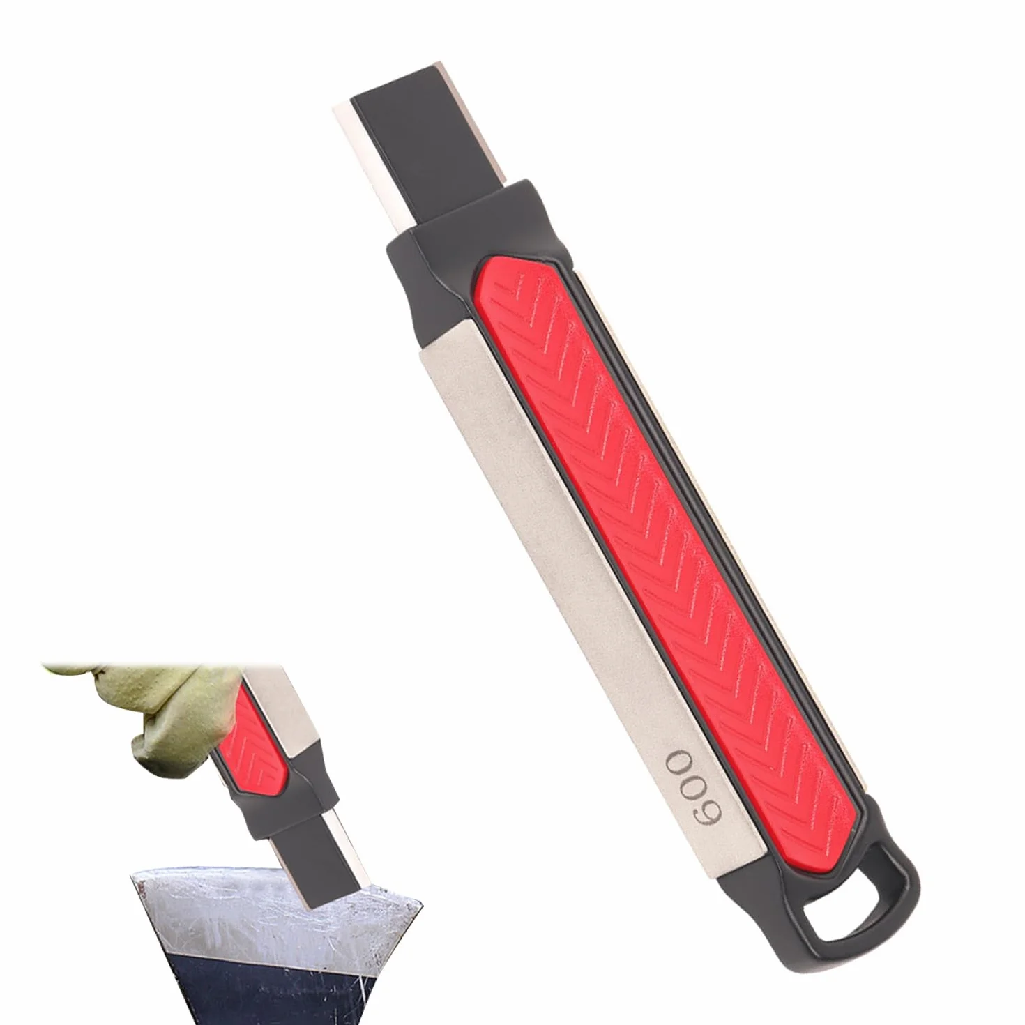 Affilatrice per attrezzi da giardino Multifunctional sharpener Affiliatore da 4 in 1 Adatto per utensili da cucina, lame di rasaerba, asce e altri coltelli