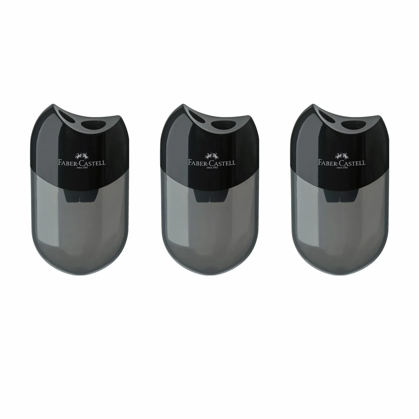 FABER-CASTELL Portamine doppio 183500, nero/trasparente, 3 sztuki