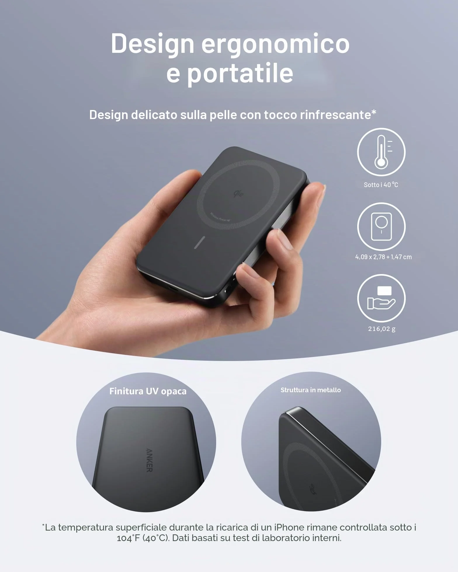 Anker MagGo Power Bank 10000 mAh, Batteria Magnetica Qi2 15 W, Portatile, Compatibile con iPhone 17 Pro Max/16/15