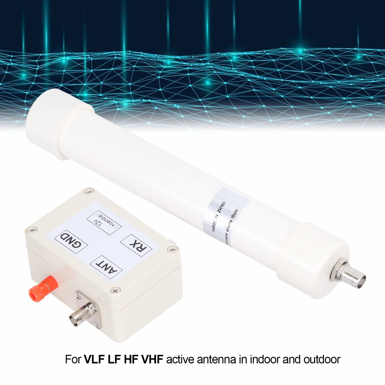 Kit antenna di ricezione attiva VLF LF HF VHF 10kHz-30MHz con cavo SMA