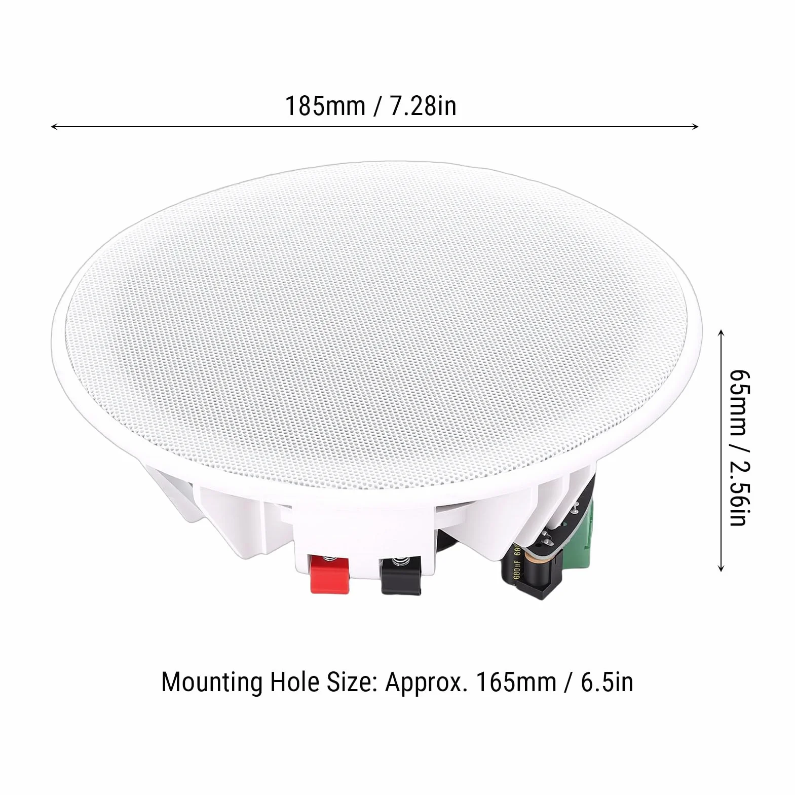 Altoparlante Bluetooth da Soffitto 60W con Amplificatore Classe D Integrato (white)