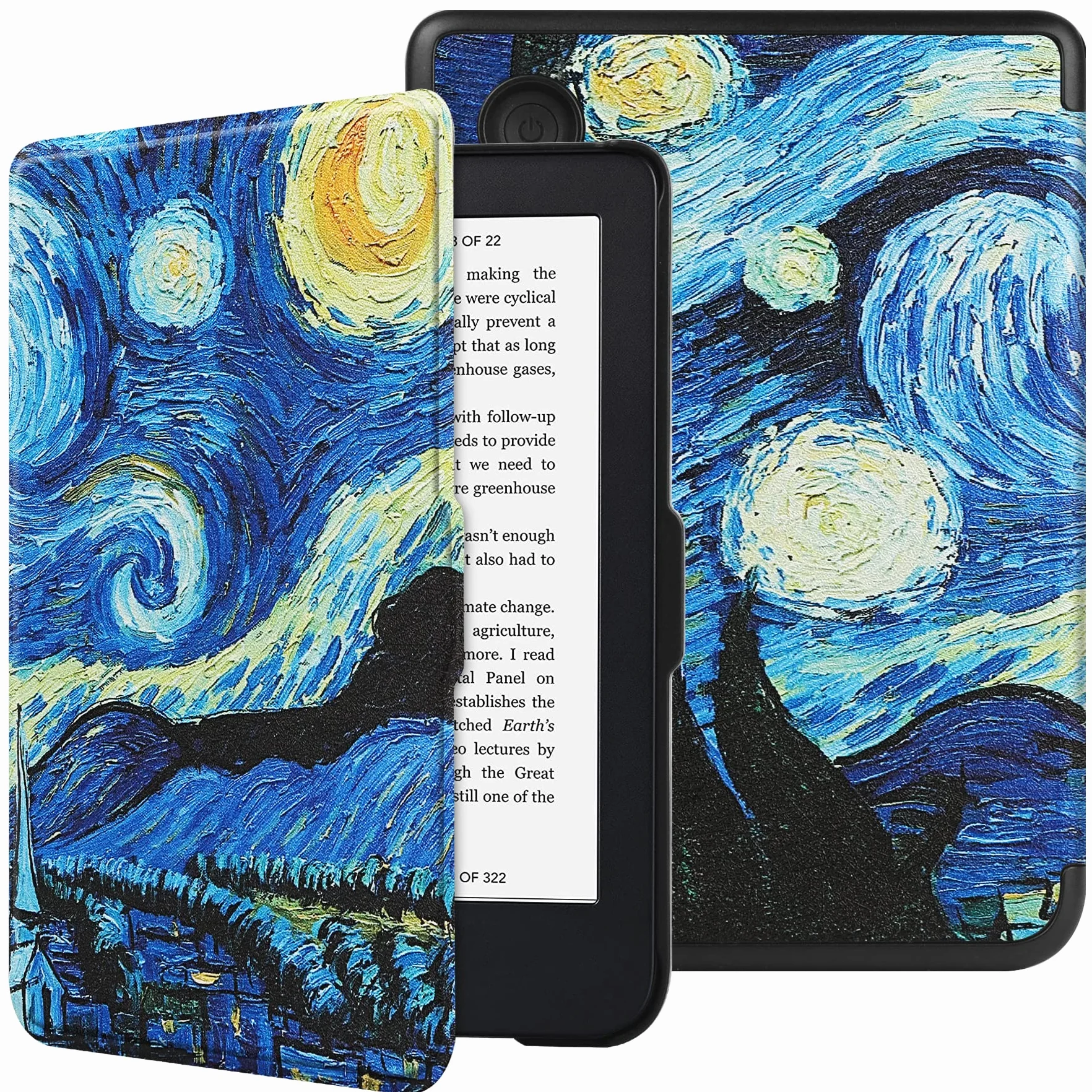 Custodia Premium PU Leggero per Kobo Clara Colour 6 Pollici, Auto Sleep/Wake