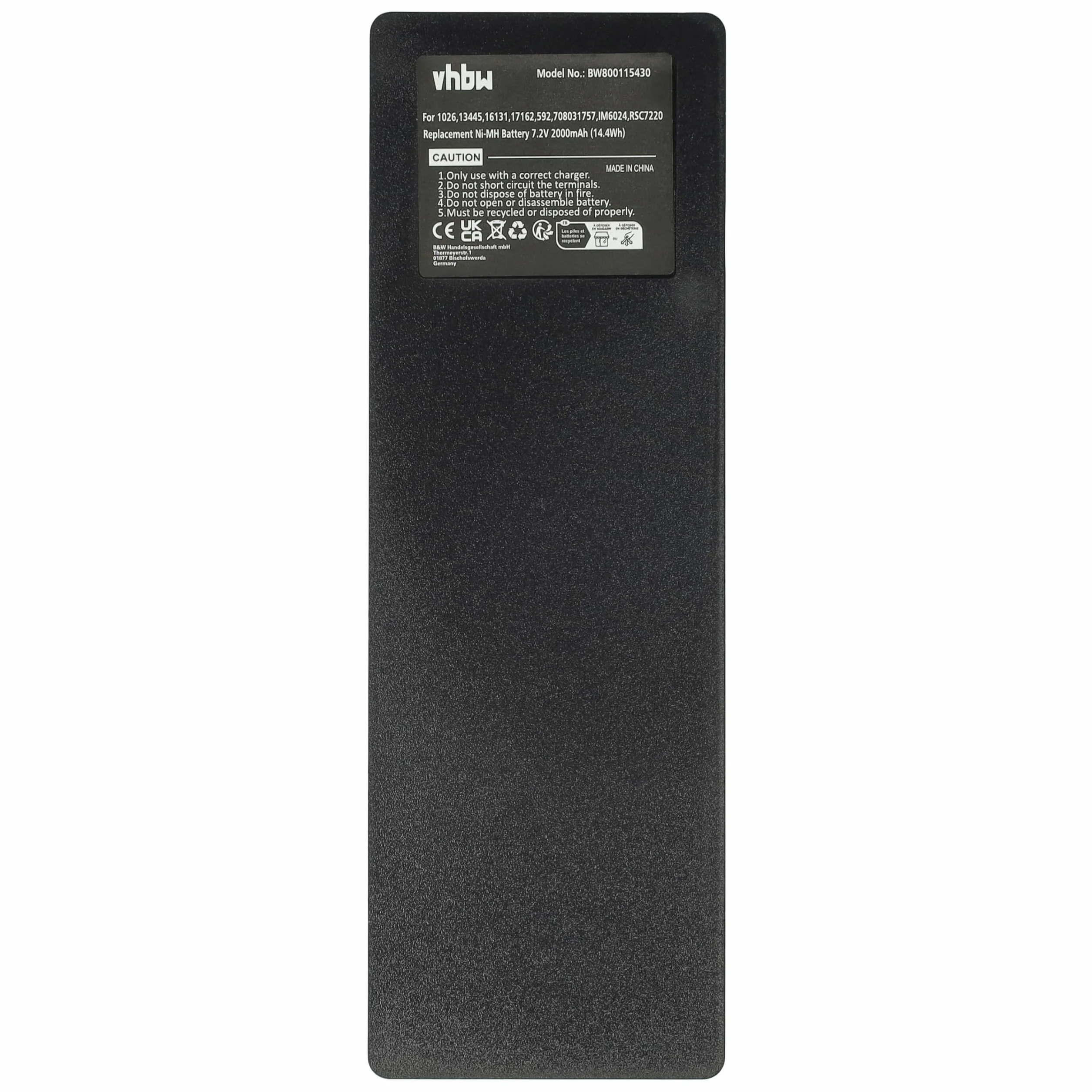 vhbw batteria compatibile Palfinger EEA2512 2000mAh 7,2V NiMH Nero