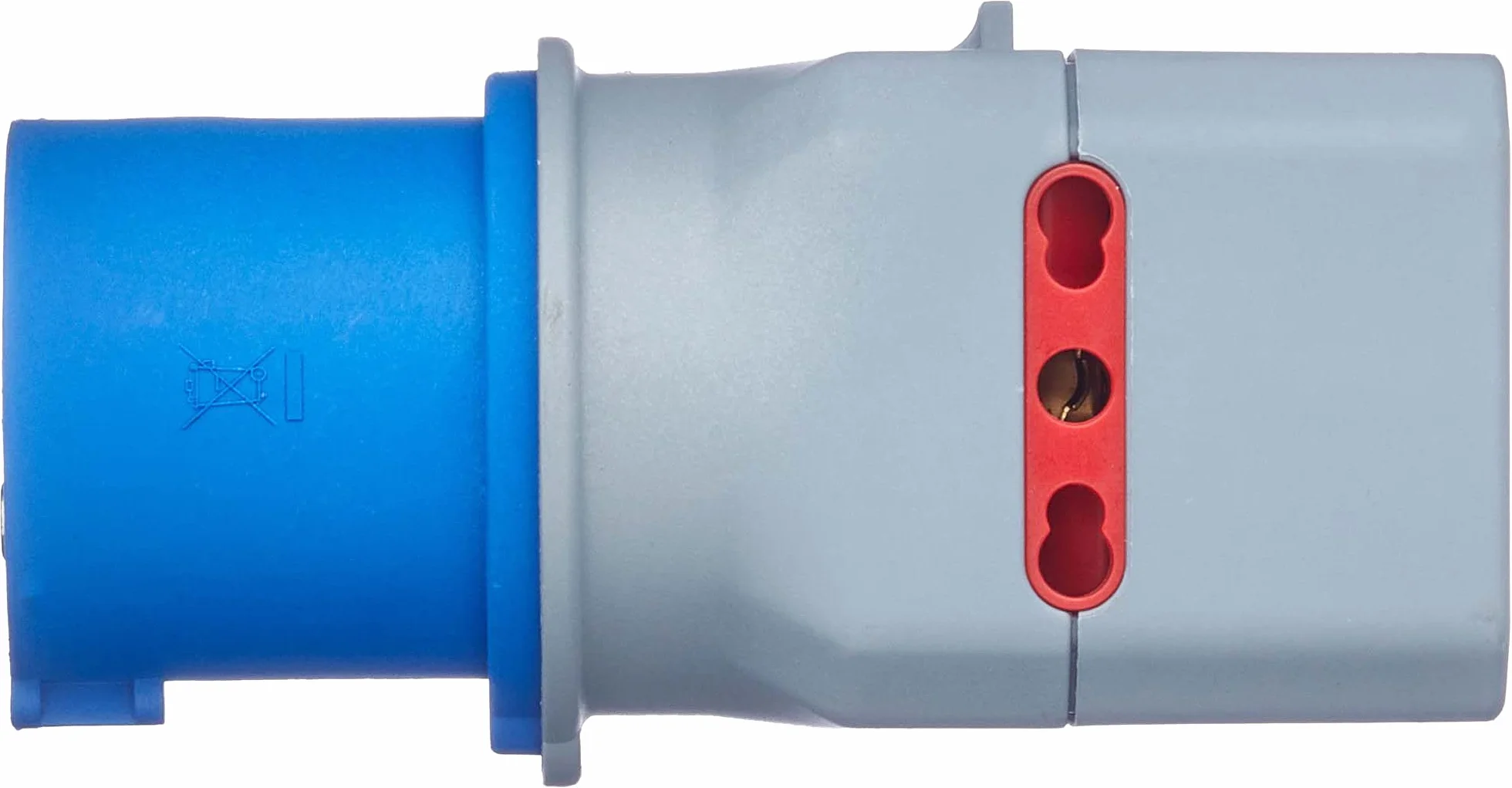 Electraline Adattatore Industriale CEE a Schuko 3 poli 10/16A 2 prese Italiane