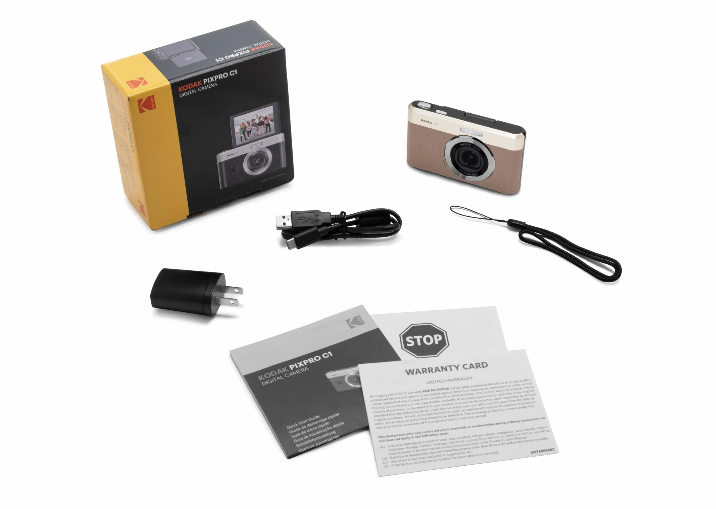 KODAK Pixpro C1 Fotocamera Digitale Ultra Compatta 13MP BSI CMOS Zoom 4X Schermo LCD 2,8" Flash LED Marrone