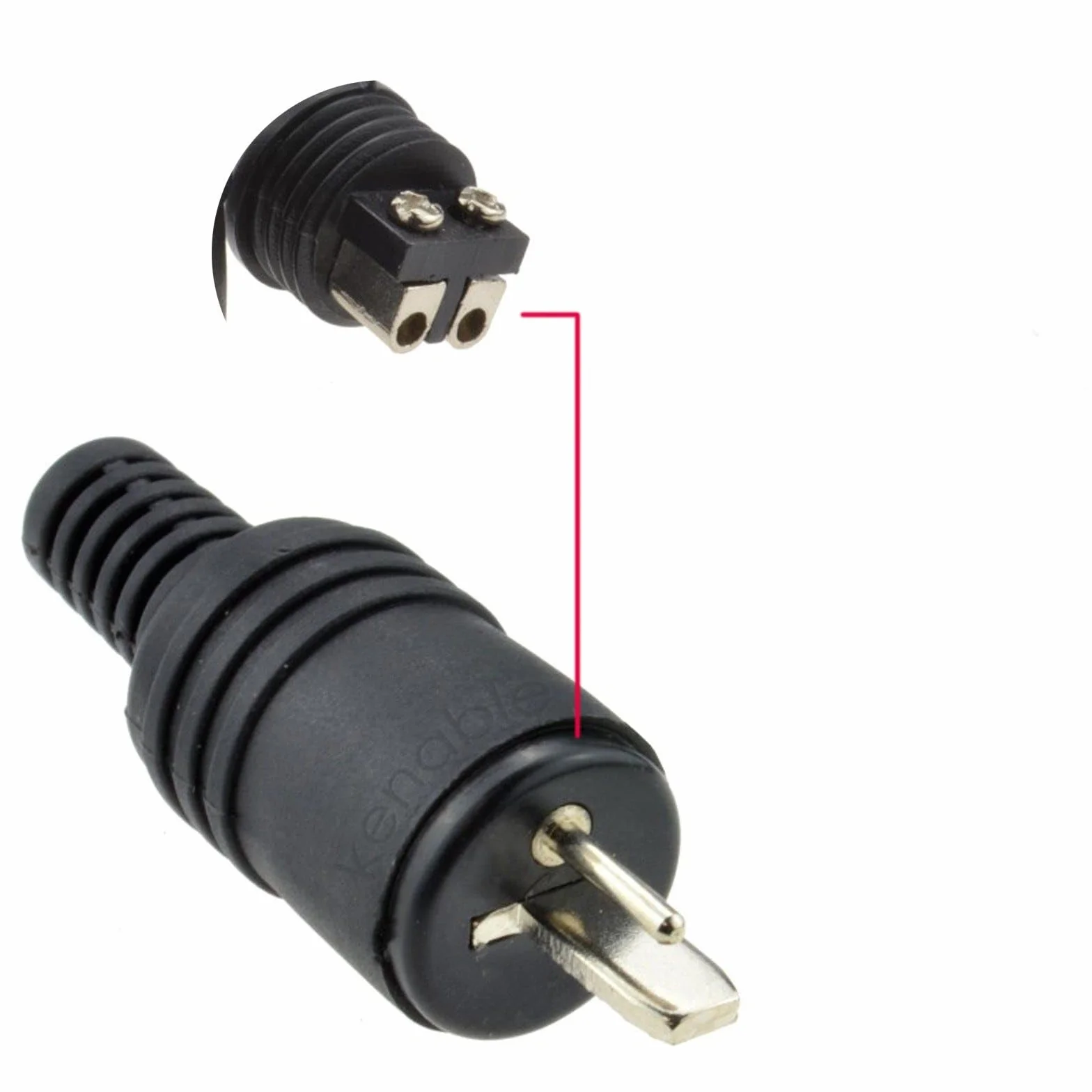 kenable 2 Pin DIN Spina Speaker HiFi Connettore Avvitare Terminali Strain 2 Pack