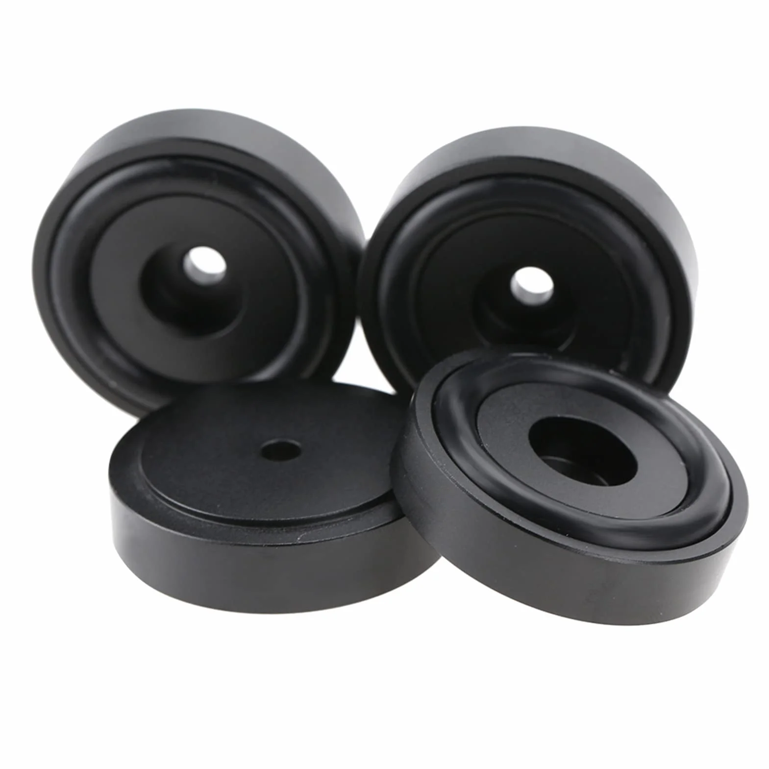 Amplificatore Piedini in Alluminio Anodizzato 4Pcs 40x10mm Nero
