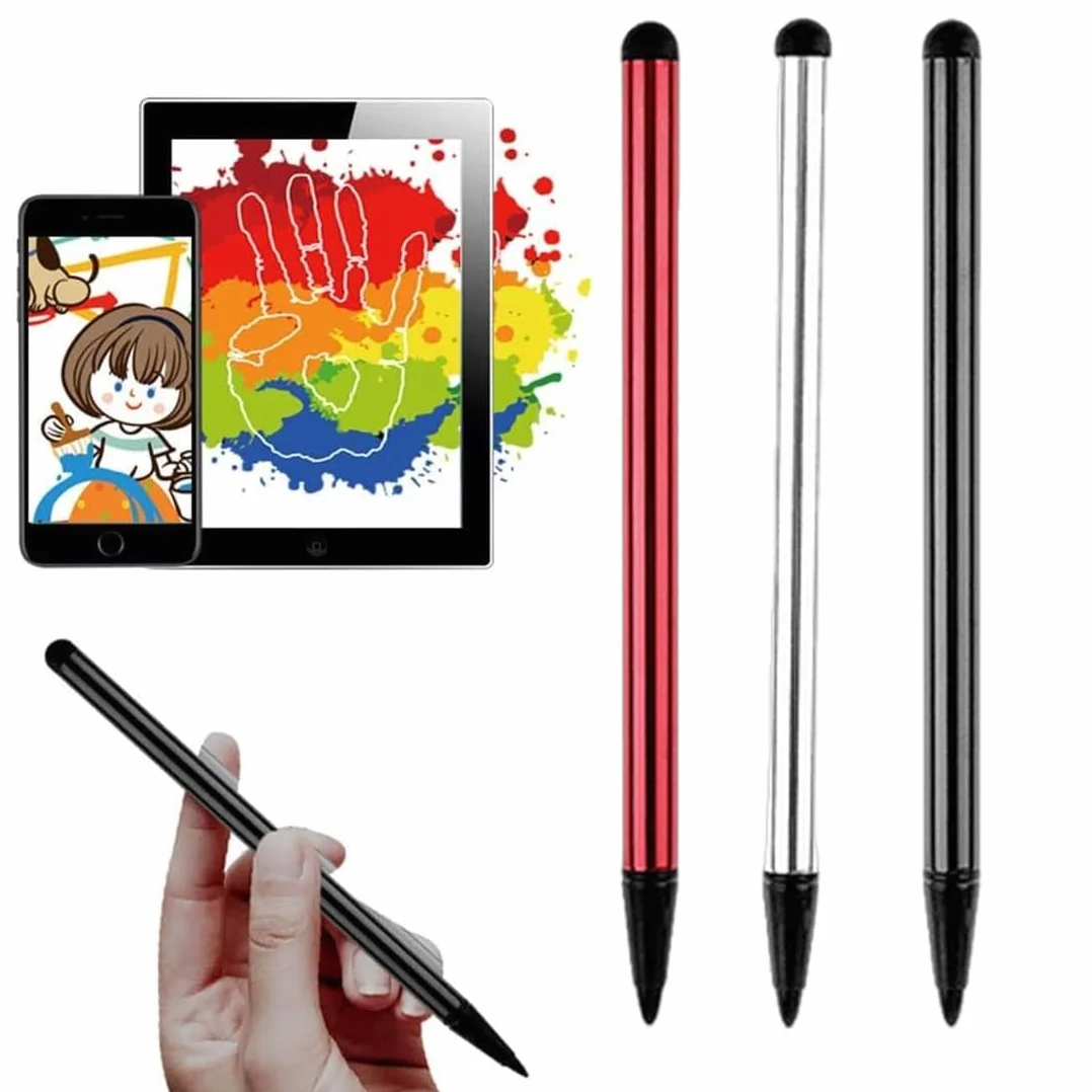 Confezione da 3 Penne Touch Screen Capacitiva Universale 2 in 1 per Tablet