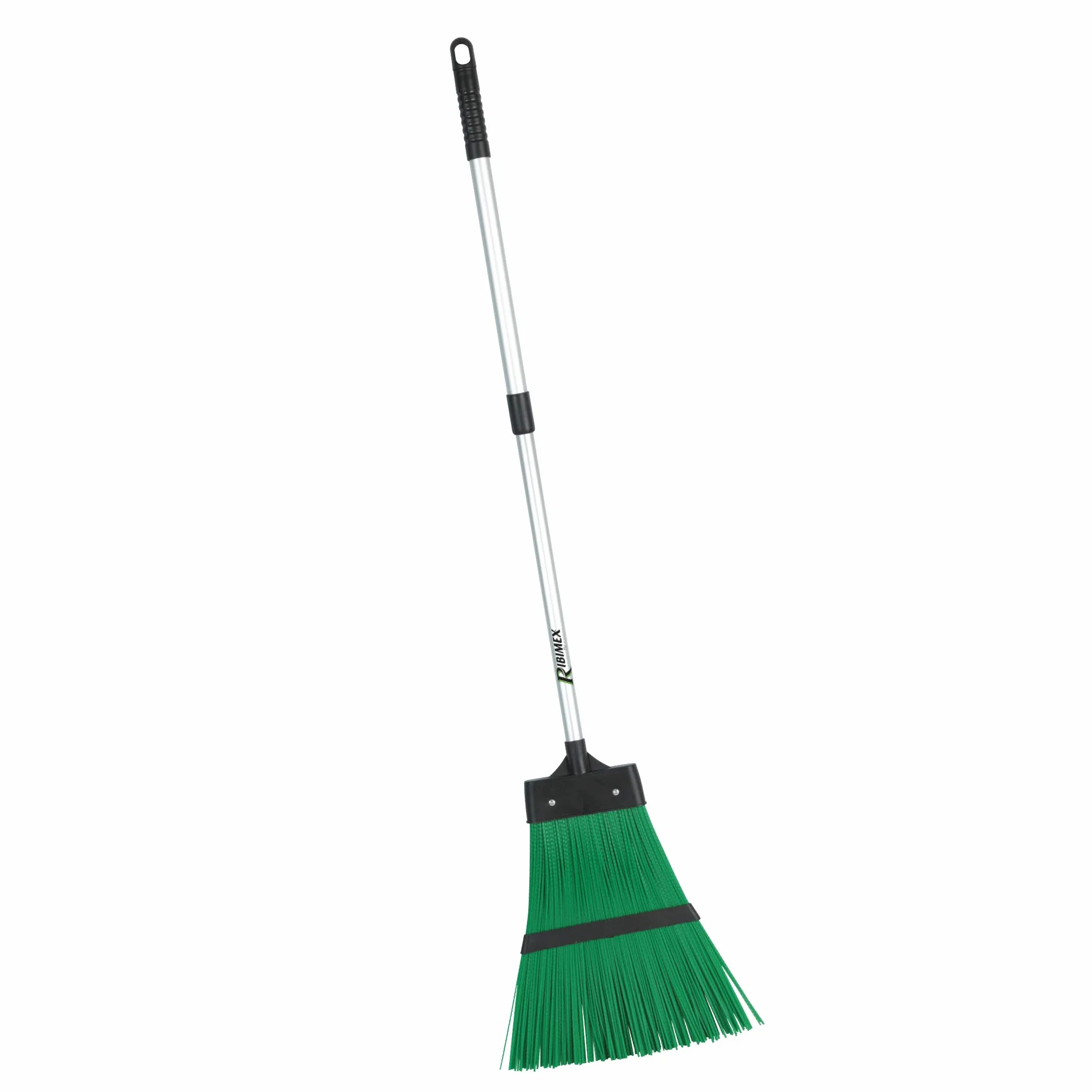 Ribimex PRBAL Scopa da Giardino, Telescopica, Alluminio, Verde/Grigio