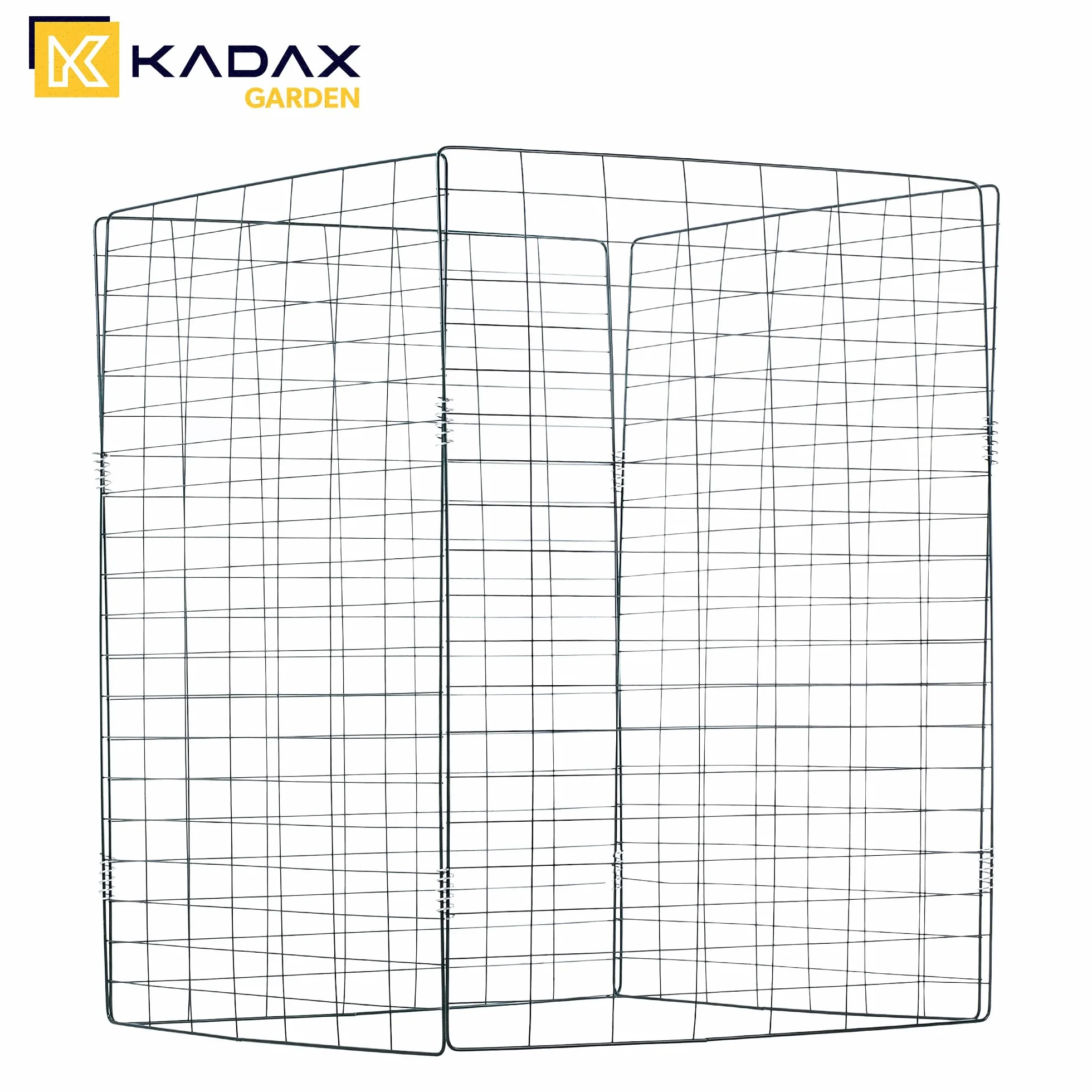 KADAX Compostiera in Metallo 450 Litri 70x70x90 cm, Contenitore per Compost da Giardino